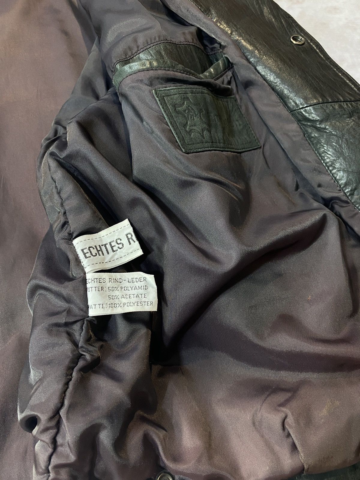 Genuine Leather × Vintage VINTAGE BIKER MOTO BLACK 90s LEATHER JACKET Size US L / EU 52-54 / 3 - 5 Thumbnail