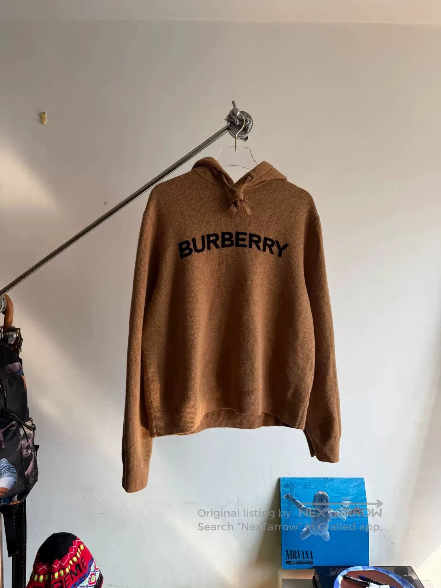 Burberry Burberry Hooded Wool Sweater in Brown. Size US S / EU 44-46 / 1 - 1 Thumbnail