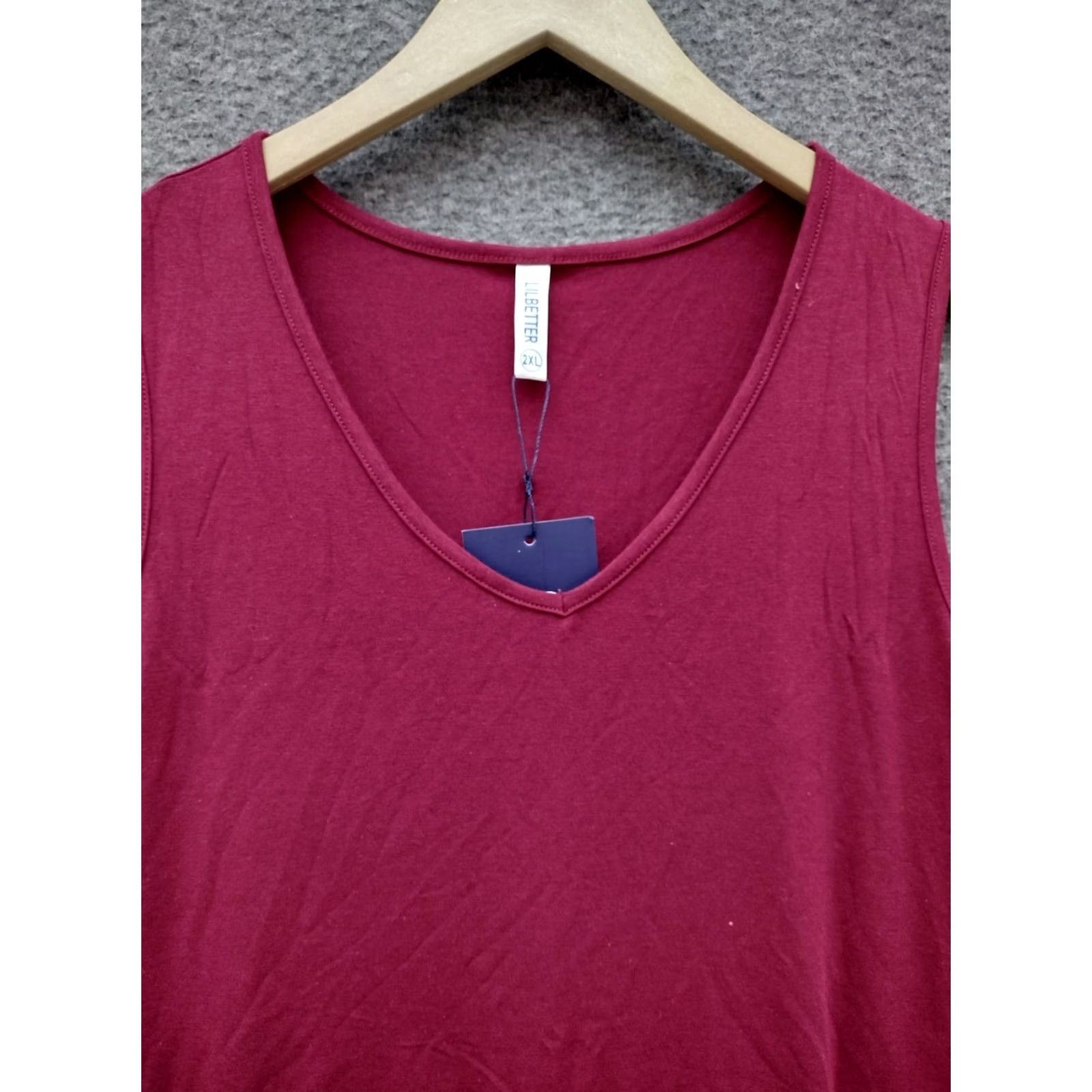 Vintage Lilbetter Women's Favorite Soft Pullover Dress Dress Red 2XL Sleeveless Tank Dress Solid Short Sleeveless Lightweight Summer Spring Fall Womens Size XXL / US 16-18 / IT 52-54 - 3 Thumbnail