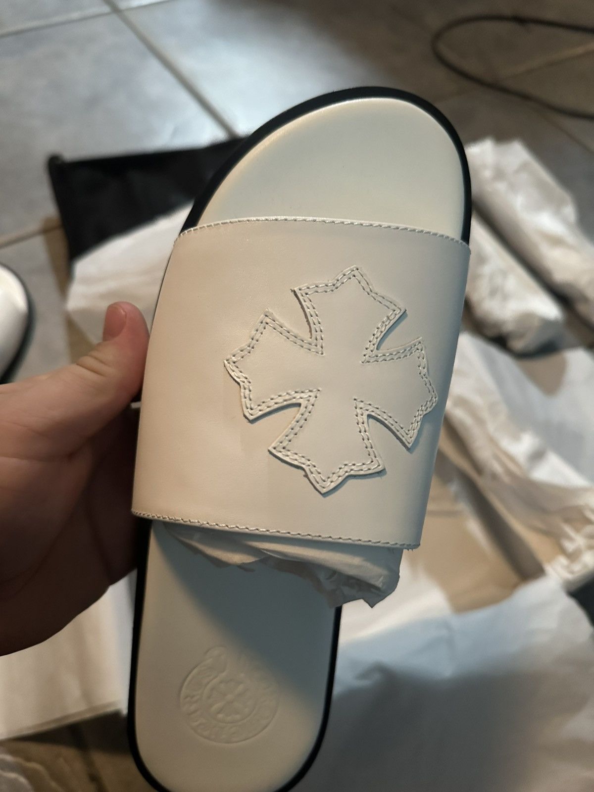 Chrome Hearts Chrome Hearts leather slides Size US 9 / EU 42 - 5 Thumbnail
