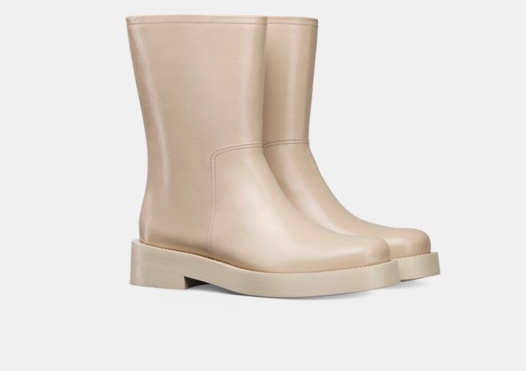 Dior o1w1db11224 Crinkled Calfskin Carlo Boots in Cream Size US 8 / EU 41 - 2 Thumbnail