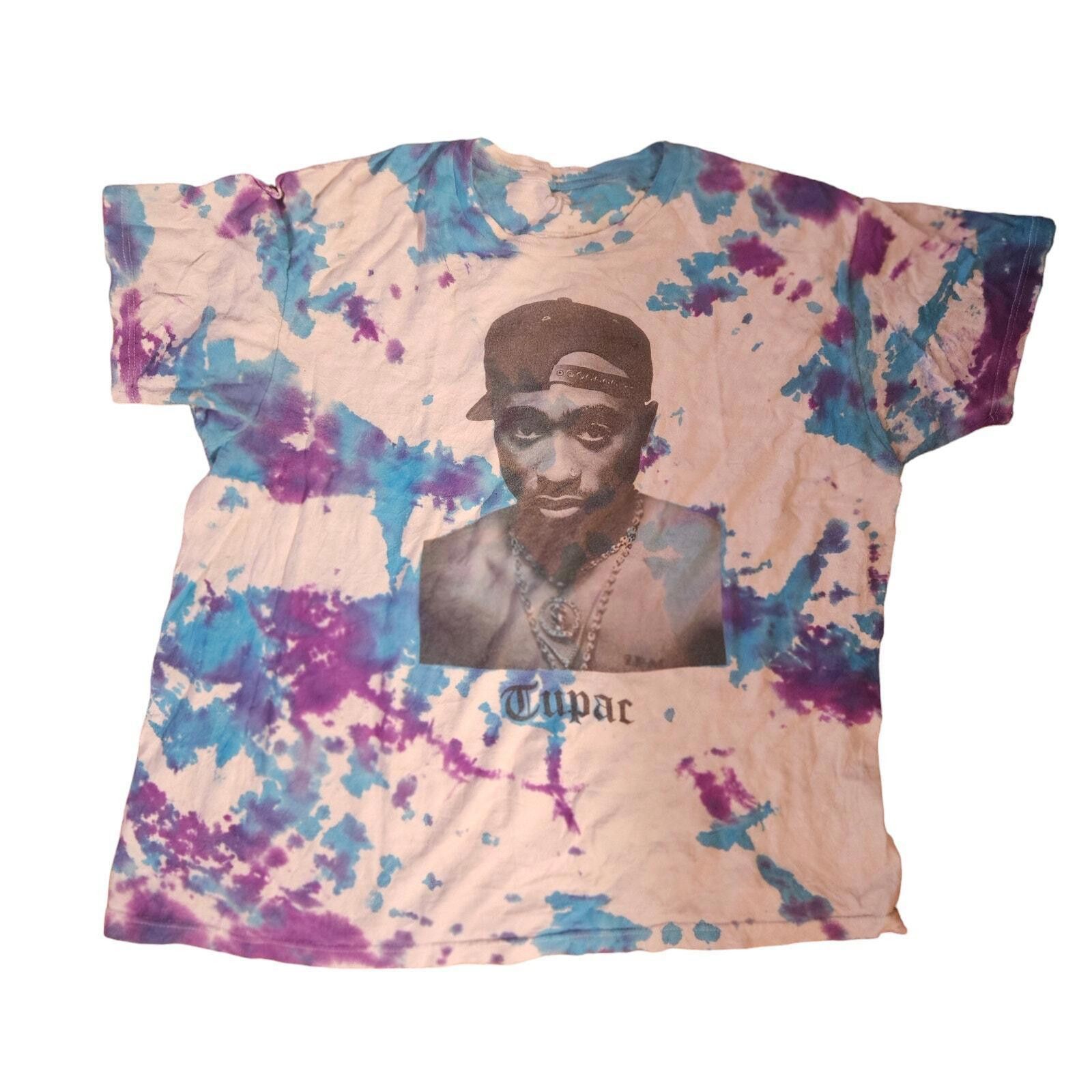 Designer Tupac Tie-dye Sleeve Crewneck Cotton Multicolor Size XL Size US XL / EU 56 / 4 - 1 Thumbnail