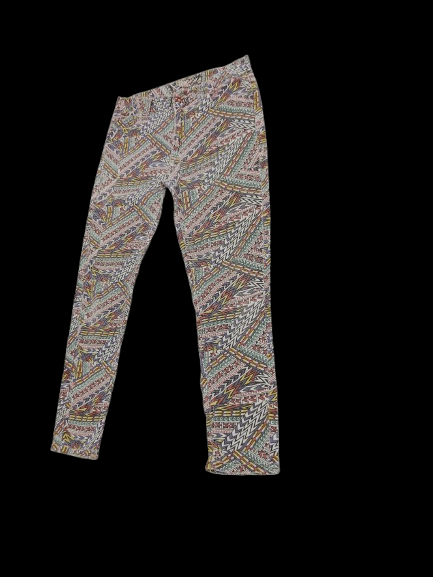 Japanese Brand Rivers Women's Pants Fullprint Design Size 31" - 5 Thumbnail