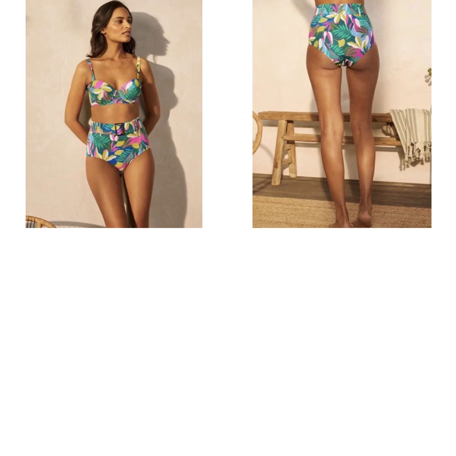 Boden Boden Bikini Bottoms Size 8 NWT Palm Leaf Tropical Flora Belted Kythira Size 30" / US 8 / IT 44 - 8 Thumbnail