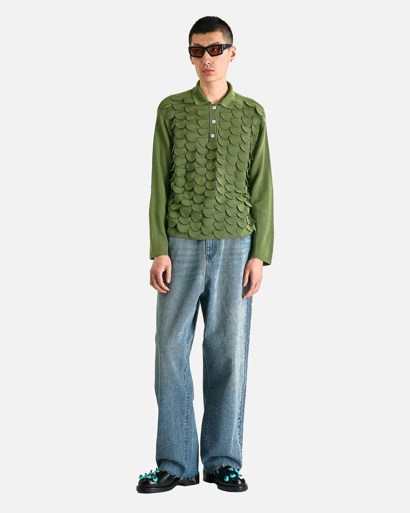 Namacheko o1s1v1r1oon0825 Bird Feather Polo in Green Size US L / EU 52-54 / 3 - 4 Thumbnail