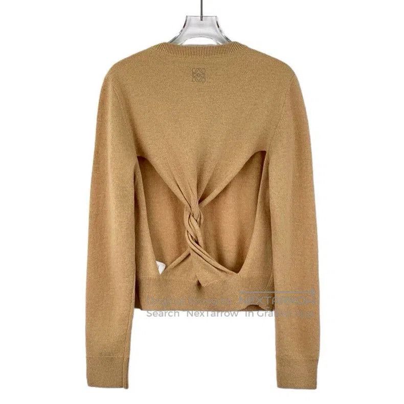 Loewe Loewe Brown Logo Embroidered Backless Sweater. Size US S / EU 44-46 / 1 - 2 Thumbnail