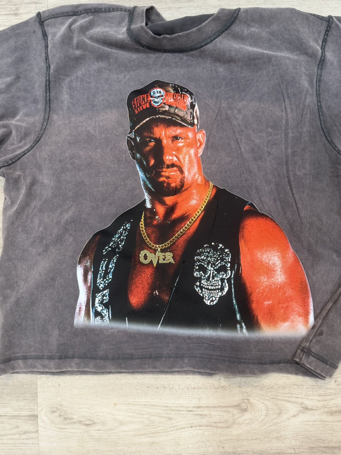 WWE WWE Stone Cold Steve Austin distressed Crop tee Size US XL / EU 56 / 4 - 2 Thumbnail