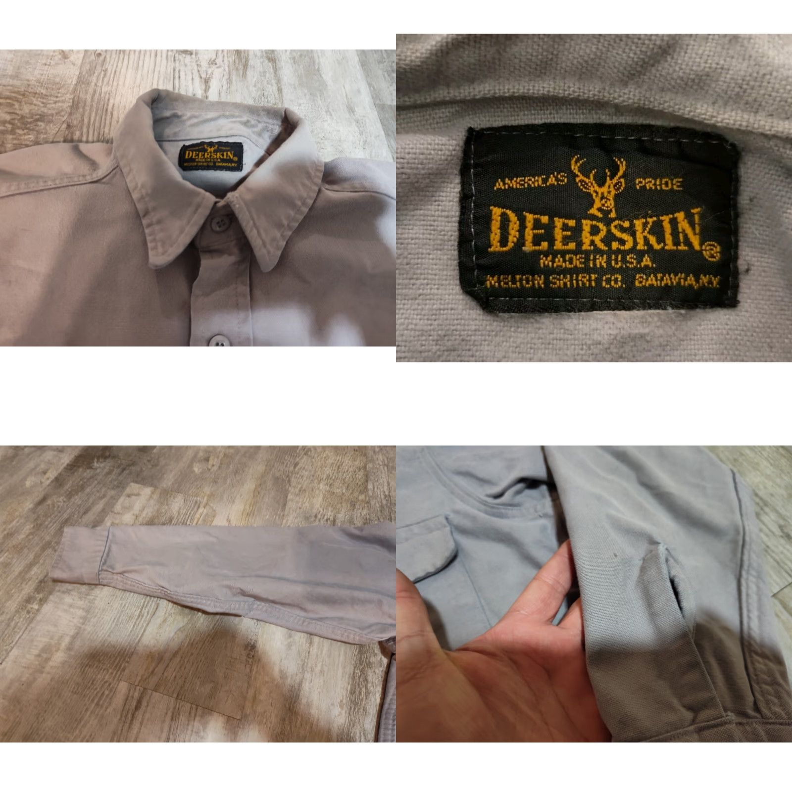 CO VINTAGE Deerskin Melton Shirt Co. Flannel Shirt Men's L Tan Button-Up Outdoor Hunting Size US L / EU 52-54 / 3 - 8 Thumbnail