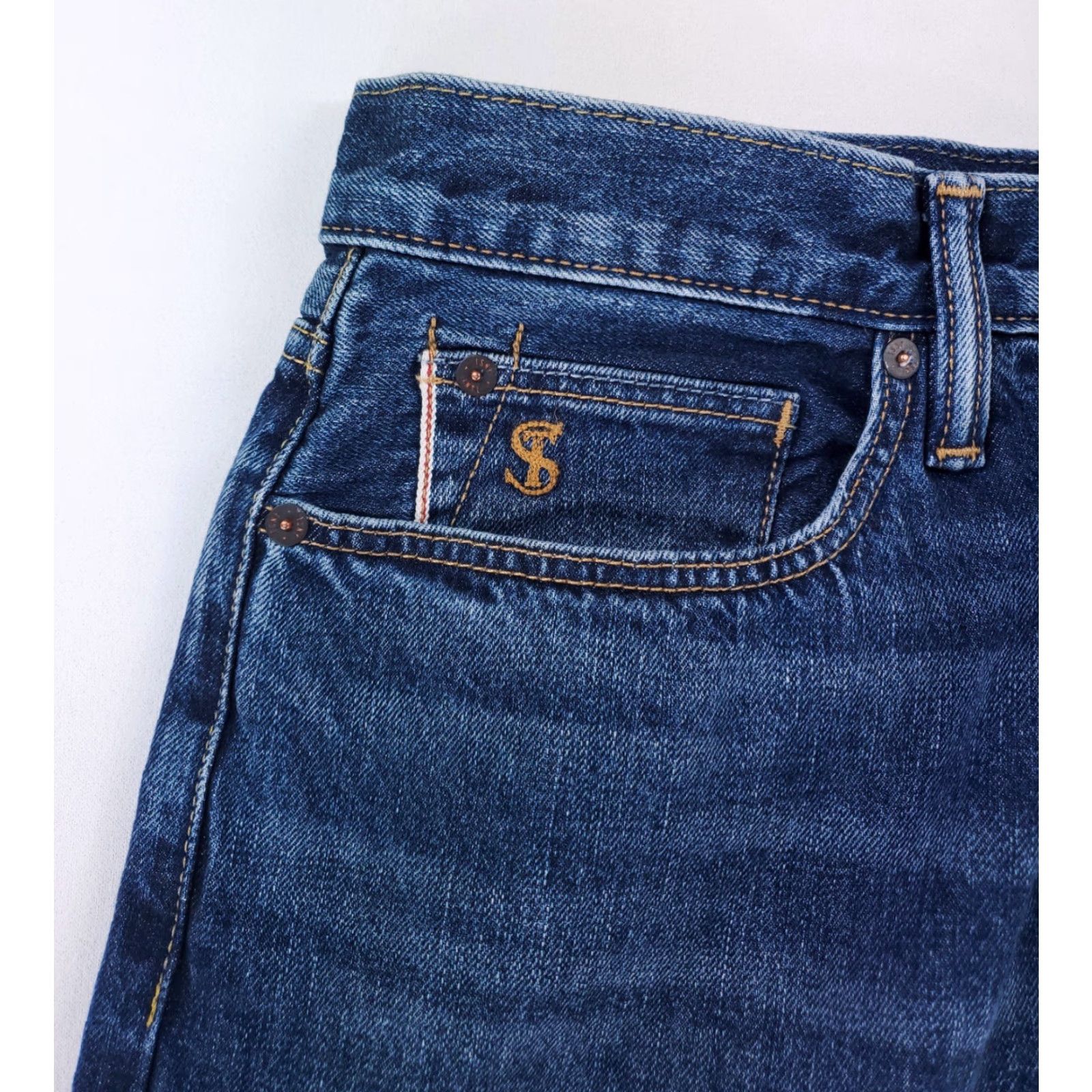 Todd Snyder **Todd Snyder Blue Selvedge Red Line Slim Fit Mens Jeans 35 x 32** User: Todd Snyder Red Line Blue Selvedge Slim Fit Mens Jeans 35 x 32 Size US 35 - 2 Thumbnail