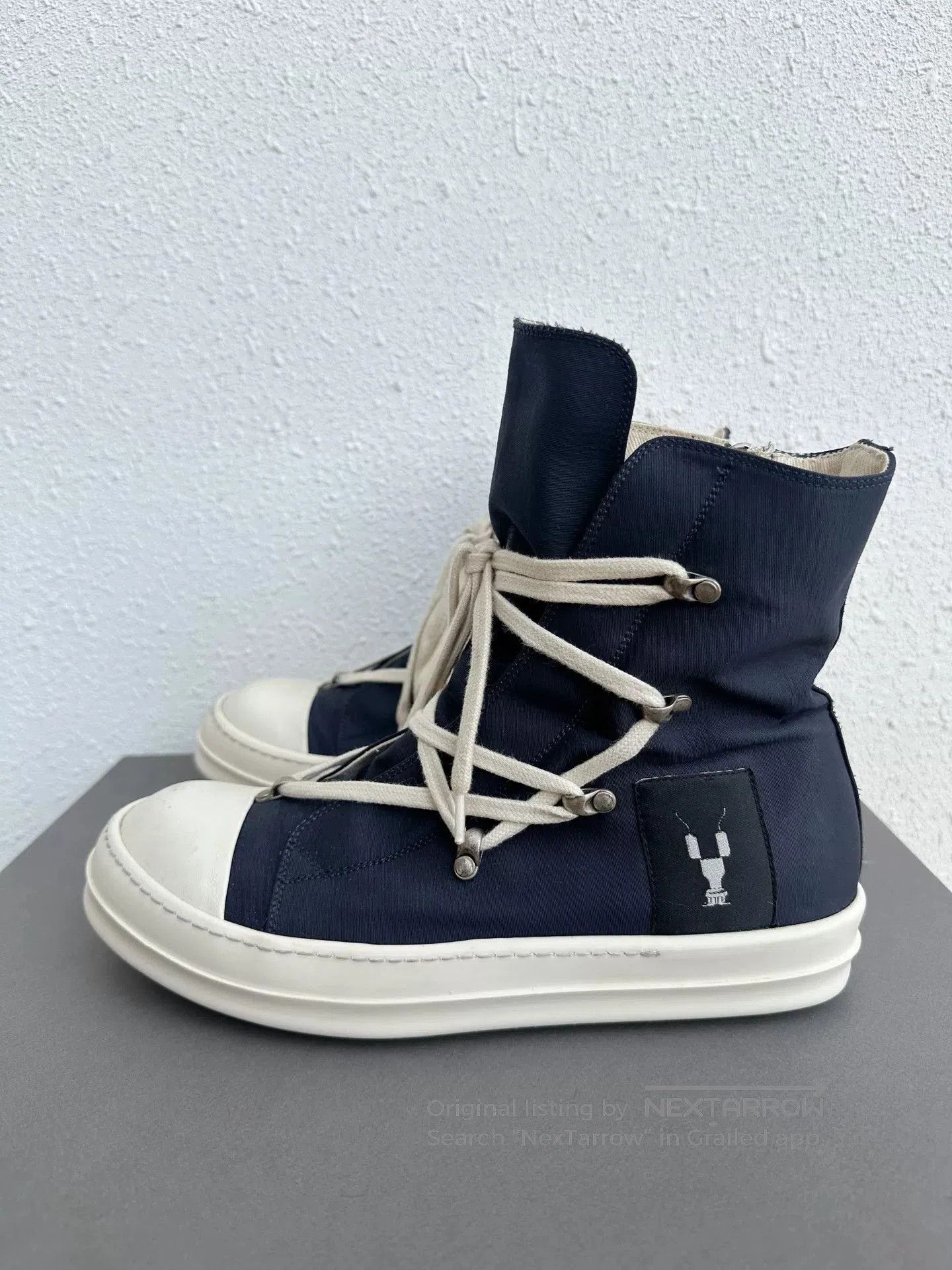 Rick Owens Drkshdw Rick Owens DRKSHDW Canvas High-Top Sneakers. Size US 9 / EU 42 - 2 Thumbnail