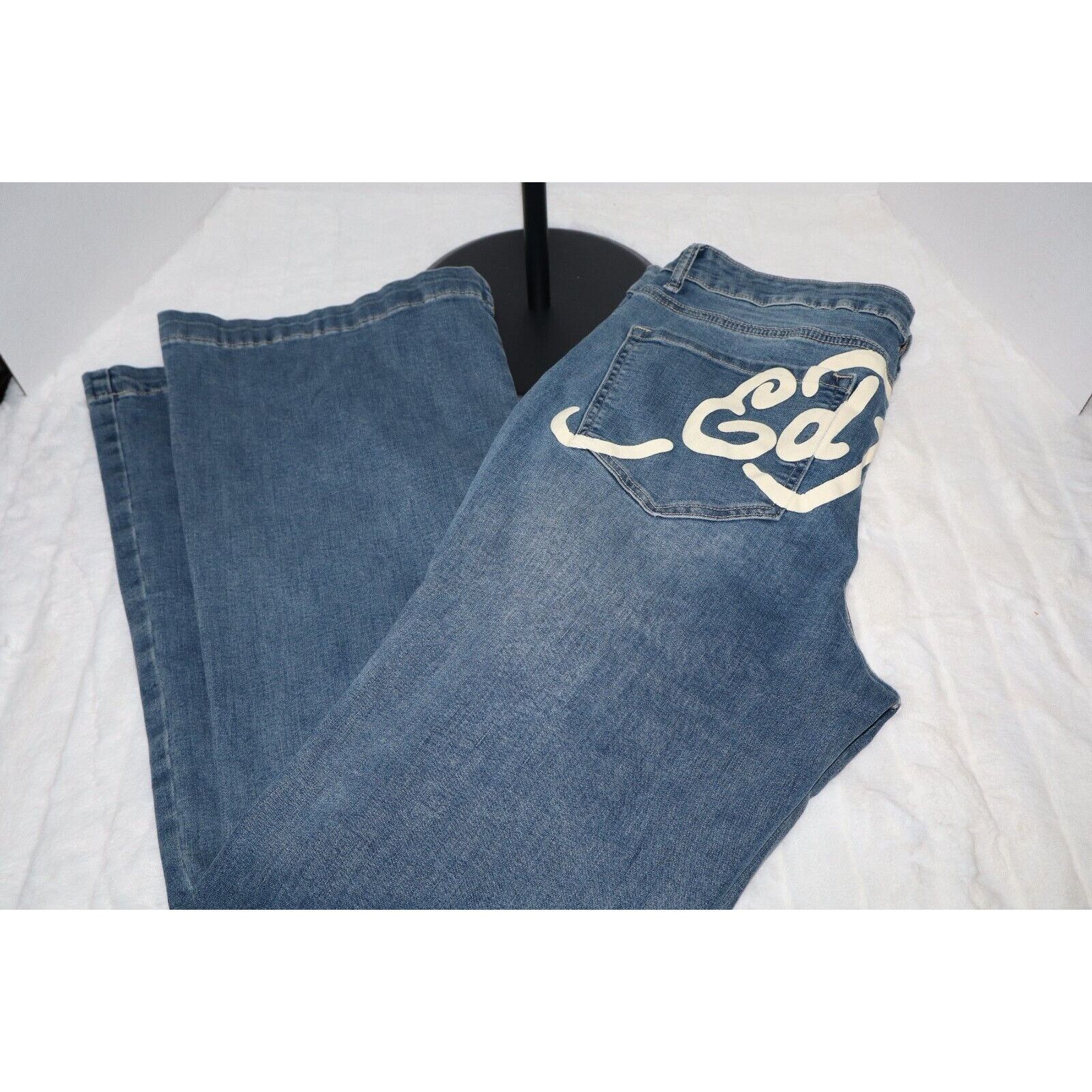 Ed Hardy ED HARDY NWT Slim Flare New York City Eagle Patch Jeans Size 28" / US 6 / IT 42 - 3 Thumbnail