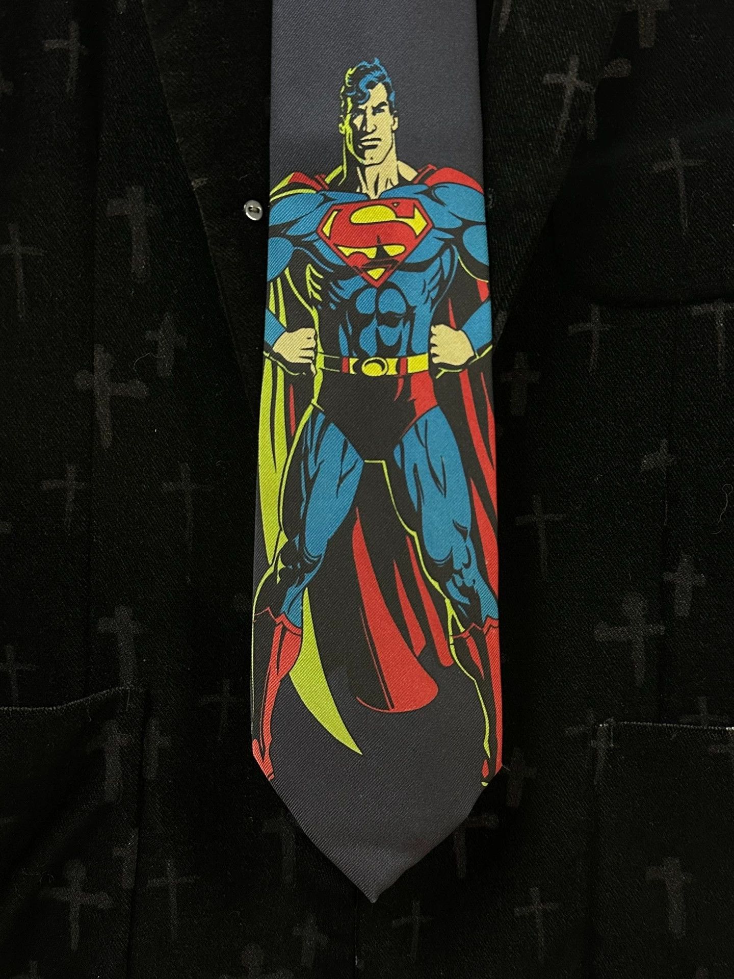 Yohji Yamamoto Yohji Yamamoto Y's Superman Tie Size ONE SIZE - 2 Thumbnail