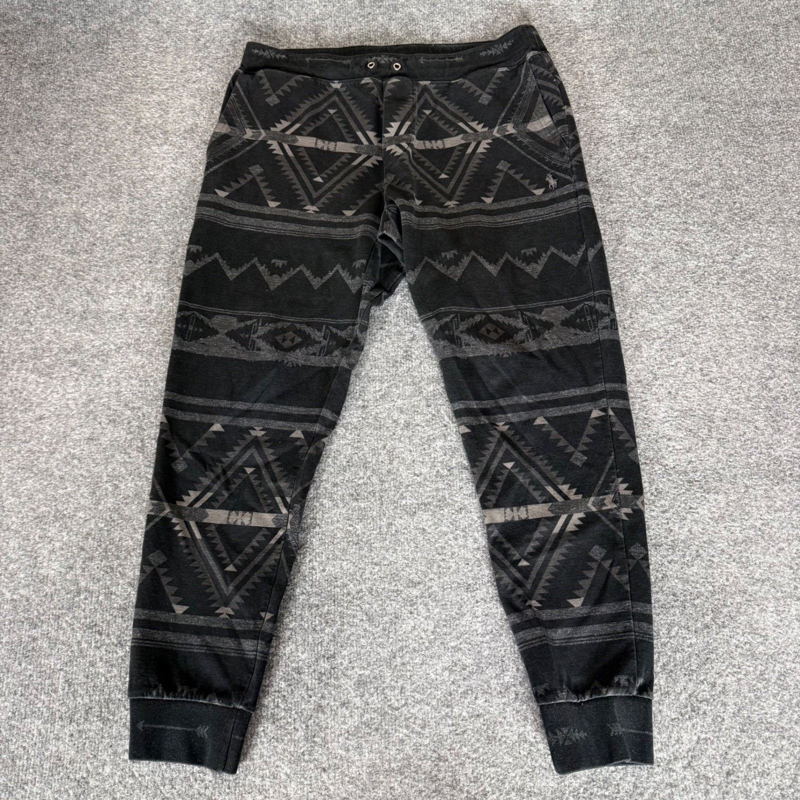 Polo Ralph Lauren Polo Ralph Lauren Mens M Gray Aztec Southwestern Sweatpants Size US 32 / EU 48 - 1 Thumbnail