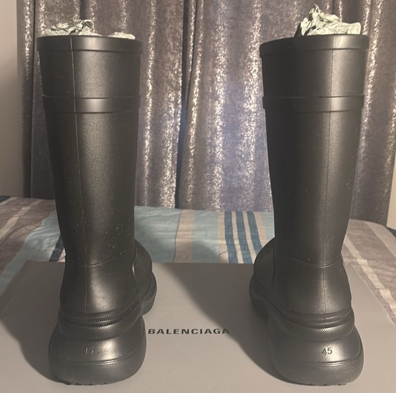 Balenciaga Balenciaga Croc Boots Size US 12 / EU 45 - 2 Thumbnail