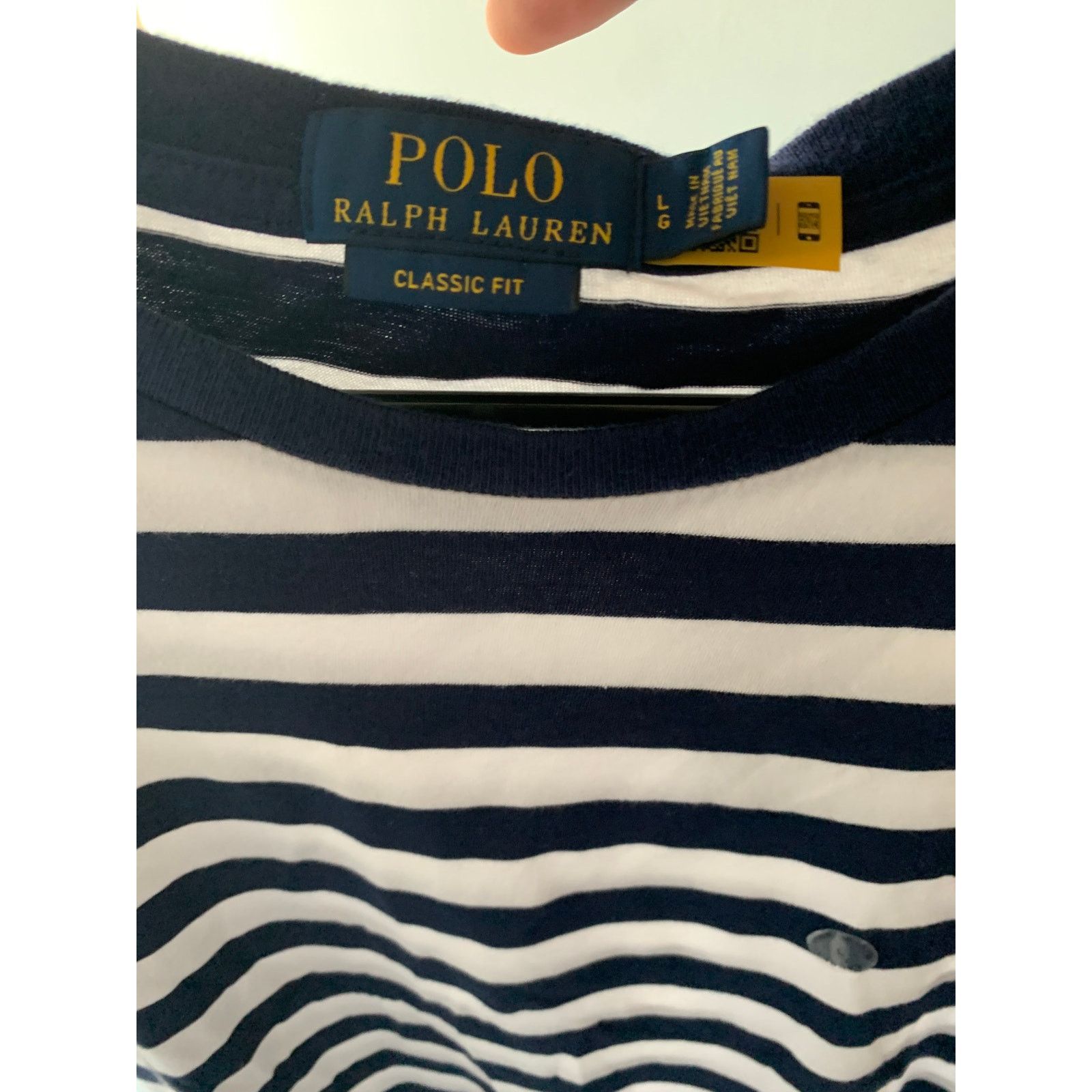 Ralph Lauren Polo Ralph Lauren Navy White Multi Stripe Tee Size Large Size US L / EU 52-54 / 3 - 3 Thumbnail