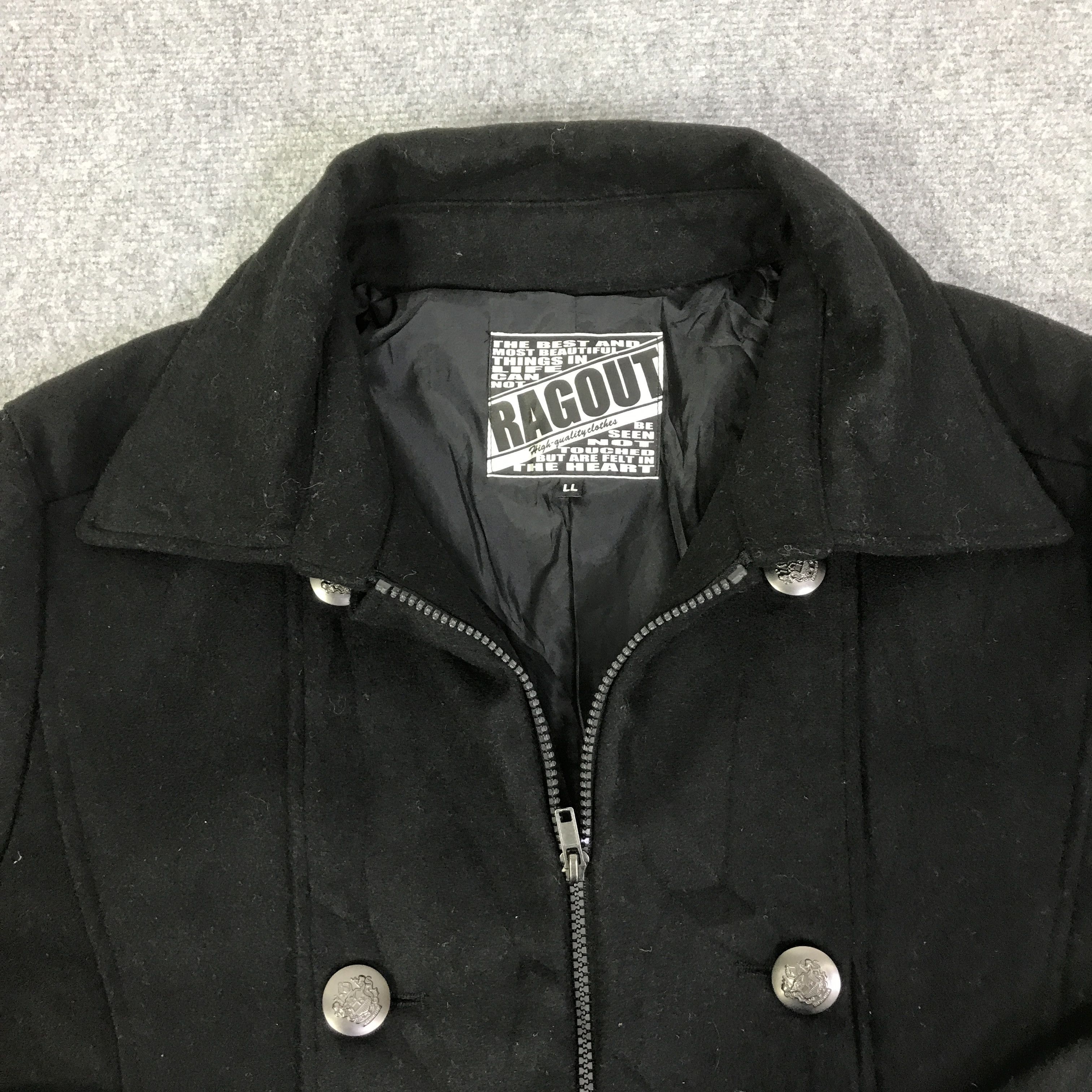 Japanese Brand GOTHIC PUNK RAGOUT WOOL DESIGN BUTTON JACKET K99B14 Size US L / EU 52-54 / 3 - 8 Thumbnail