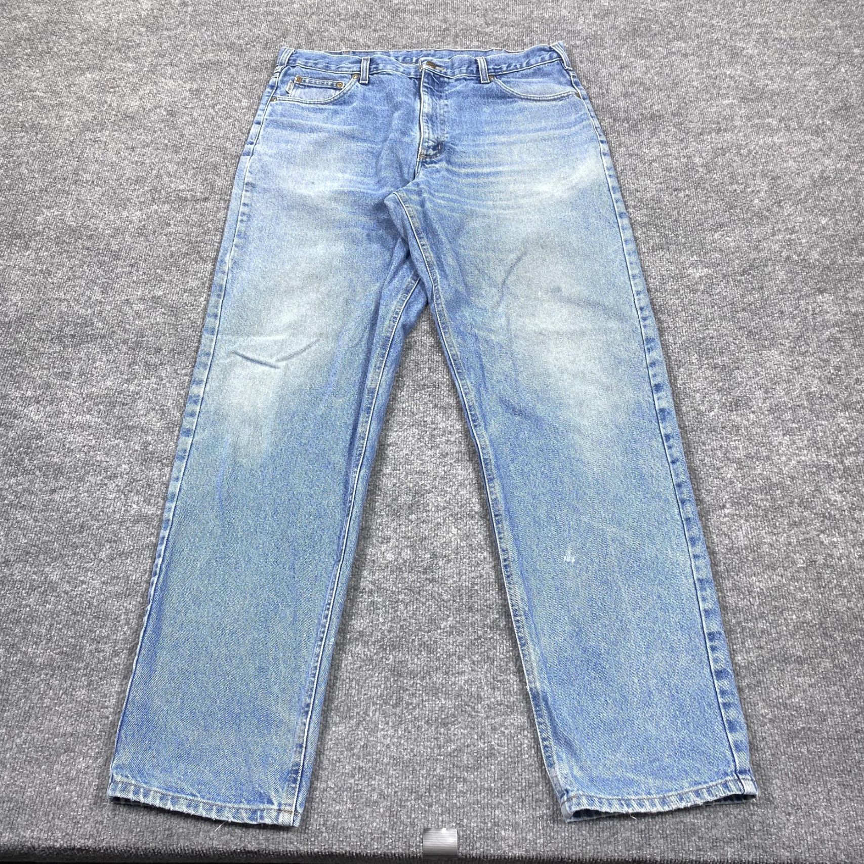 Carhartt Carhartt Jeans Mens 38x34 Light Blue Straight Leg Denim Workwear Classic Mens Size US 38 / EU 54 - 2 Thumbnail