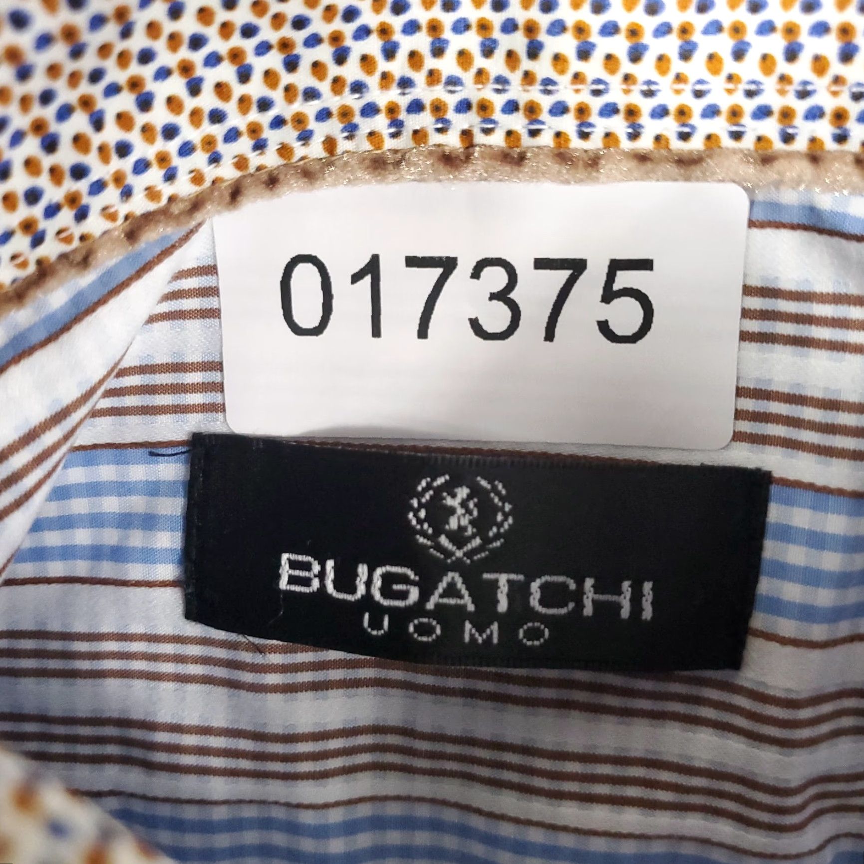 BUGATCHI Bugatchi Uomo Shirt Mens Large Blue Striped Button Up Long Sleeve Size US L / EU 52-54 / 3 - 7 Thumbnail