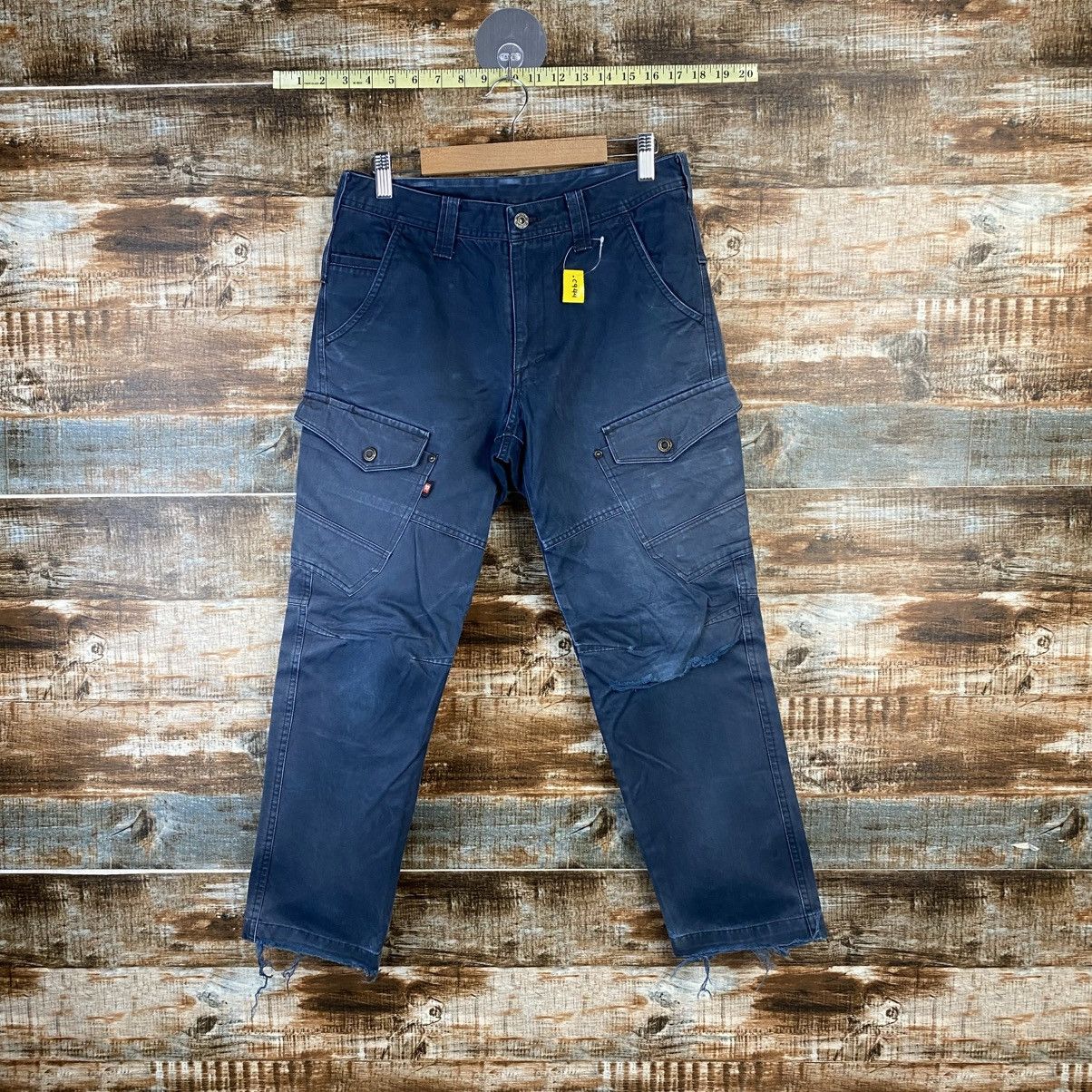 Japanese Brand DL Burtle Dark Blue Cargo Multipocket Pants #C944 Size US 27 - 1 Thumbnail