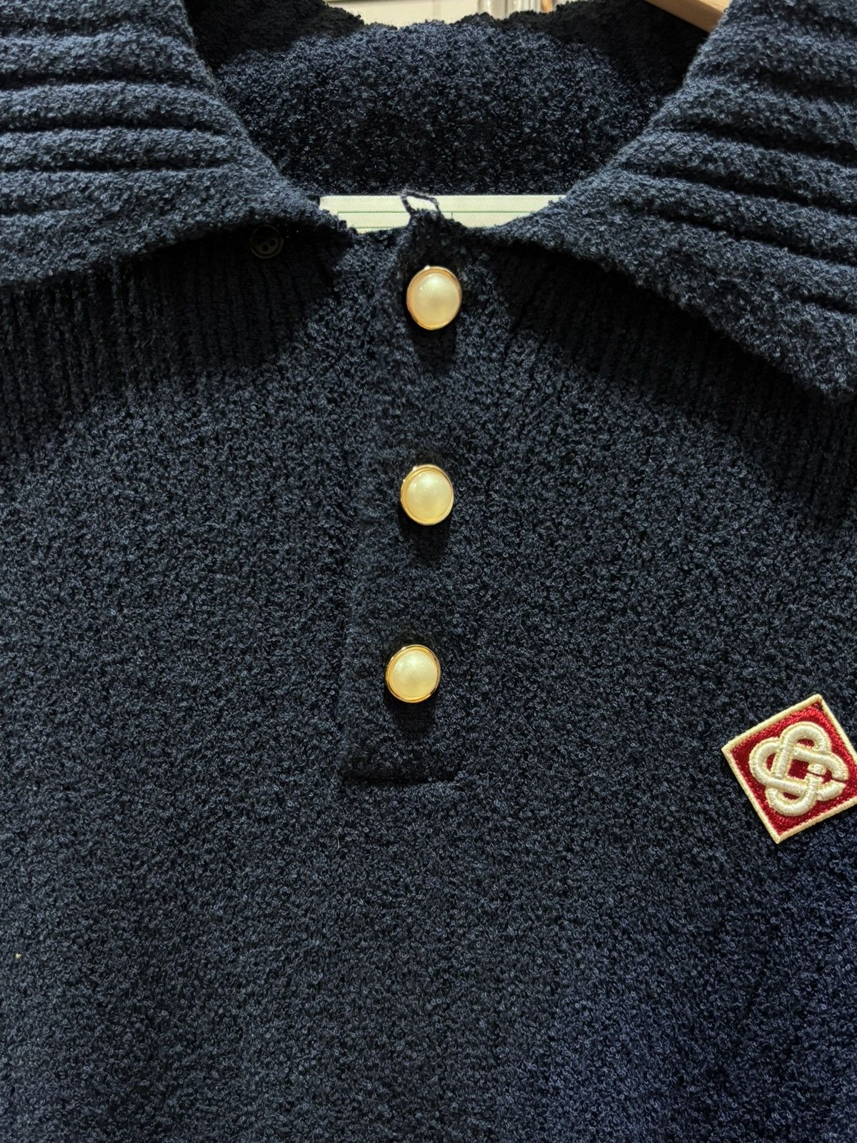 Casablanca Casablanca Ribbed Boucle Polo Shirt Size US XL / EU 56 / 4 - 3 Thumbnail