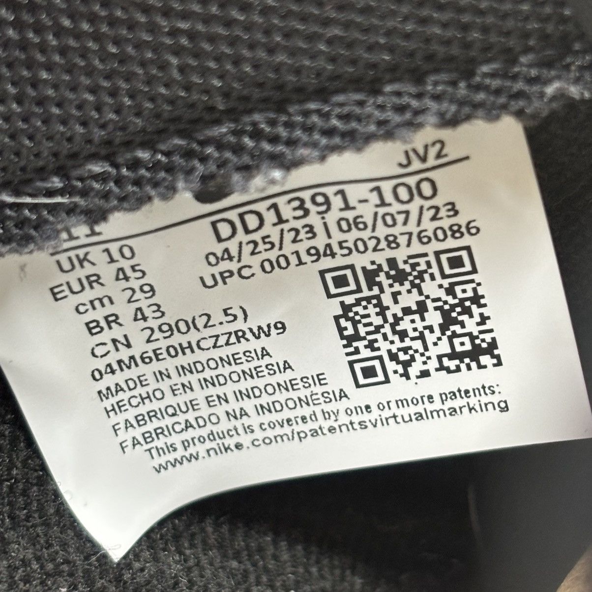 Nike Size 11 - Nike Dunk Low Black White 2023 Clean With Box Size US 11 / EU 44 - 7 Thumbnail