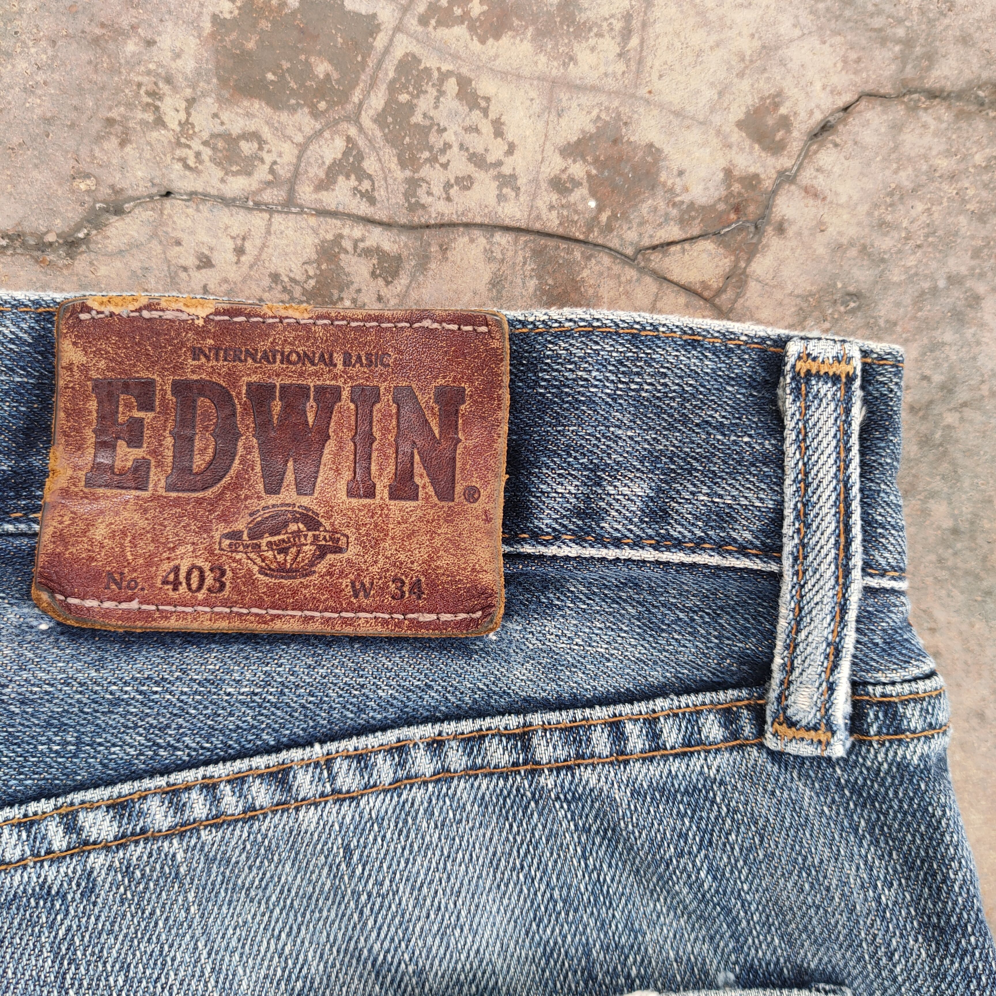 Edwin VINTAGE EDWIN FADED DISTRESSED JEANS DENIM PANTS Size US 35 - 14 Thumbnail