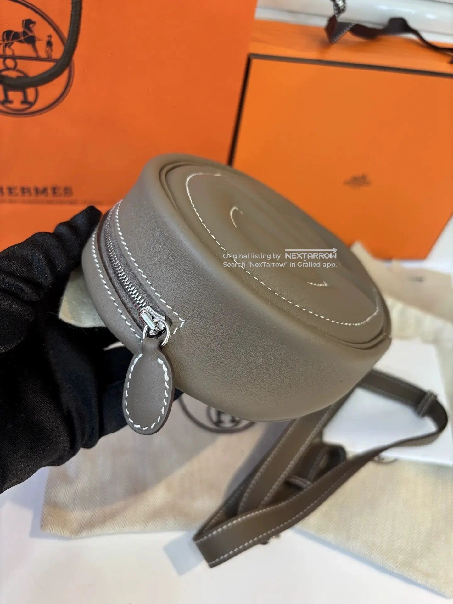 Hermes Hermes In-the-Loop Pig-Nose Waist Bag Grey Size ONE SIZE - 4 Thumbnail