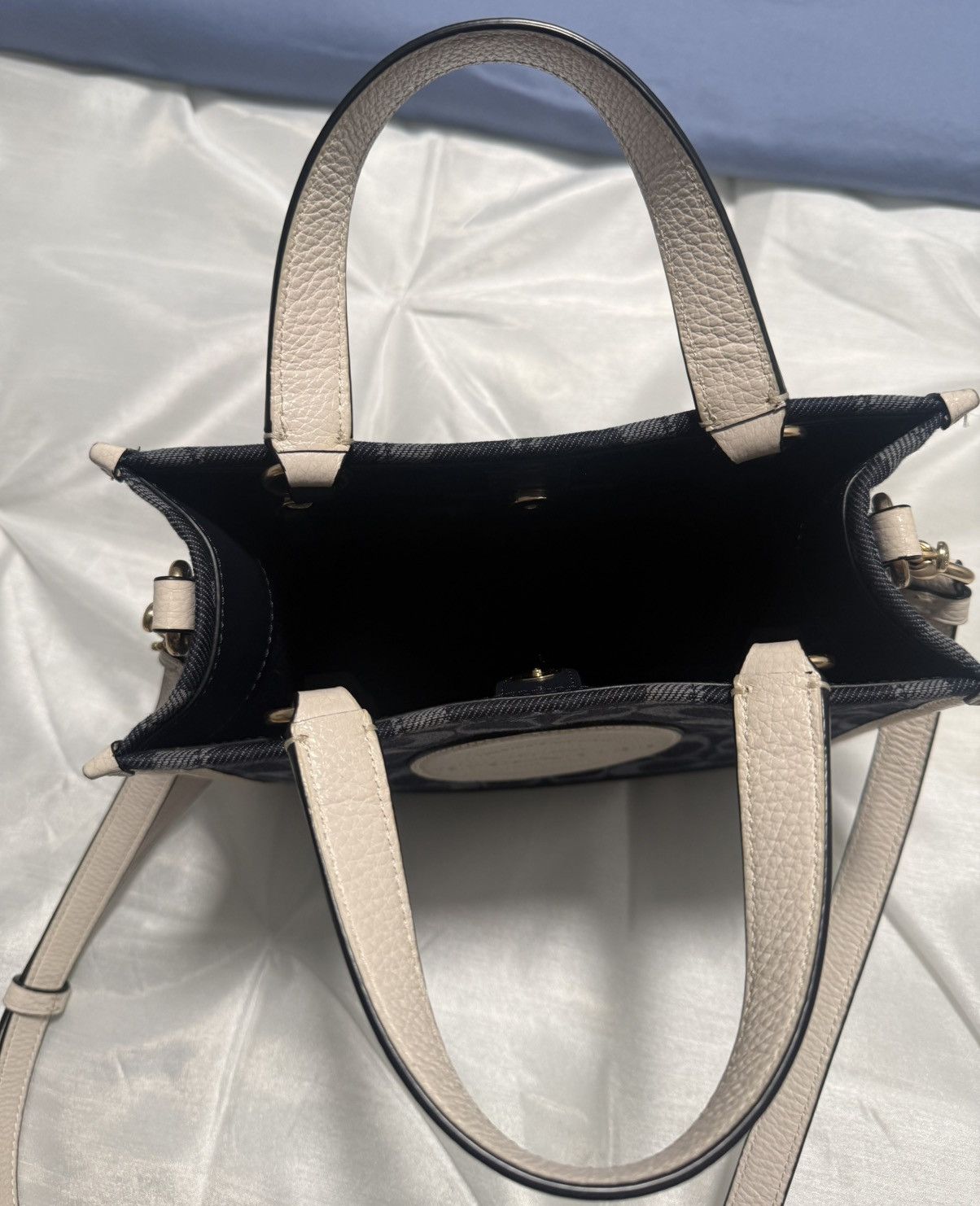 Coach Coach Denim/Cream Signature Dempsey Mini Tote 22in Size ONE SIZE - 6 Thumbnail