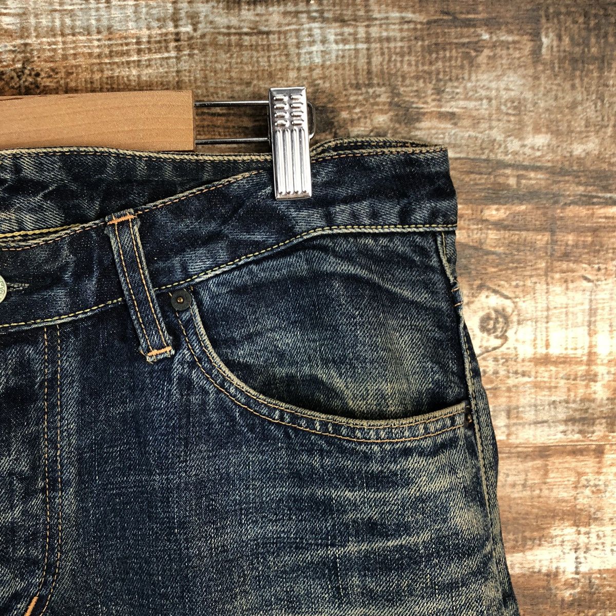 HOLLYWOOD RANCH MARKET DLL HRM Hollywood Ranch Market Blue Denim jeans Pants #C131 Size US 33 - 8 Thumbnail