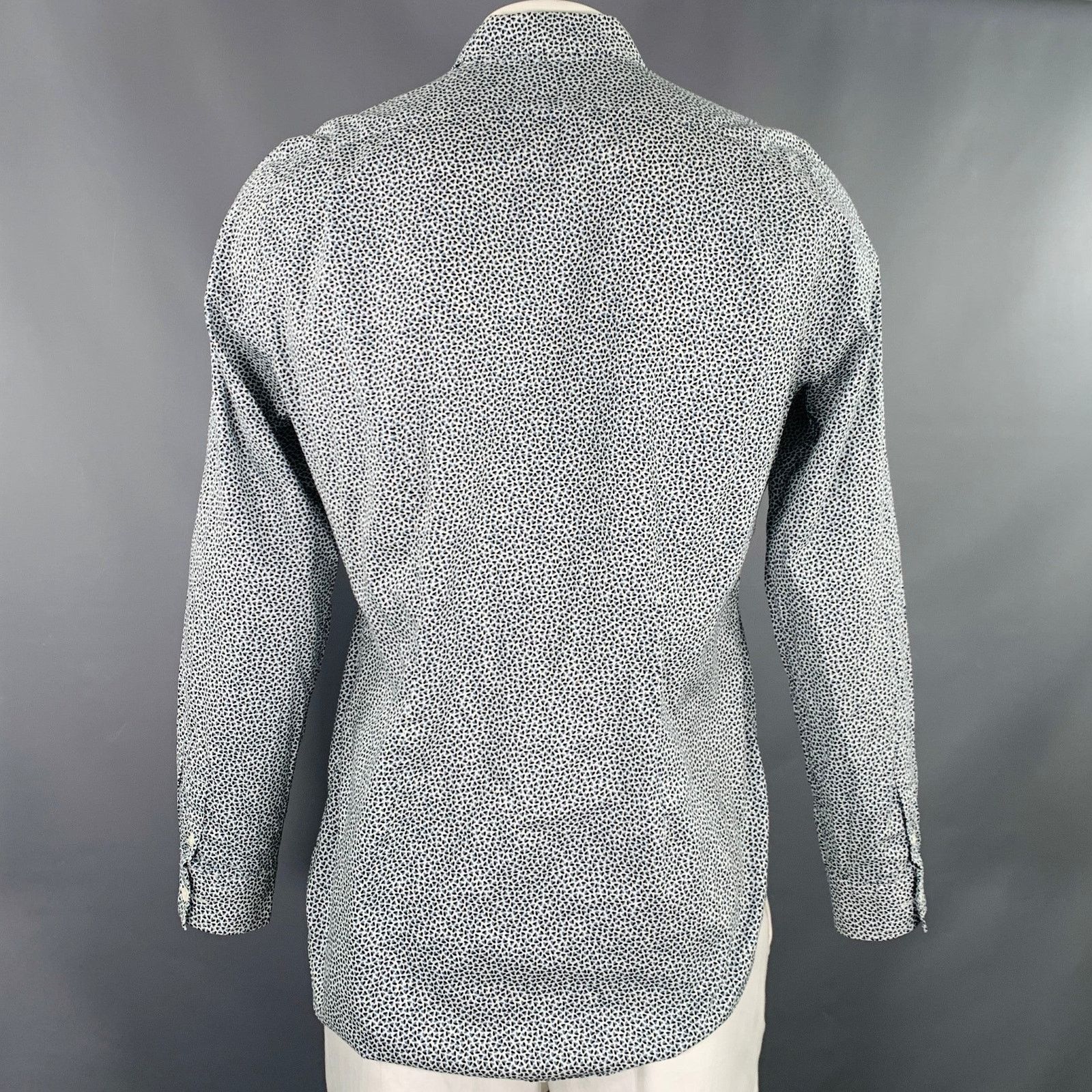 Paul Smith Size XL White Black Blue Hearts Cotton Long Sleeve Shirt Size US XL / EU 56 / 4 - 4 Thumbnail