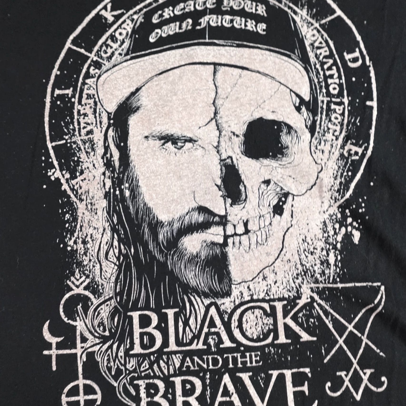 Vintage Black Craft Shirt Large Black Create Your Own Future Black and Brave T-Shirt Crew Neck Short Sleeve Men L Cotton Size US L / EU 52-54 / 3 - 2 Thumbnail
