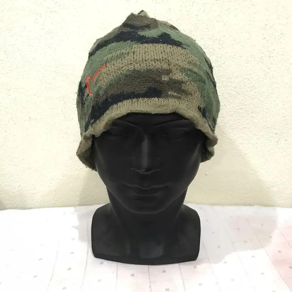 Japanese Brand Visions Small Logo Army Beanie Hat Size ONE SIZE - 3 Thumbnail