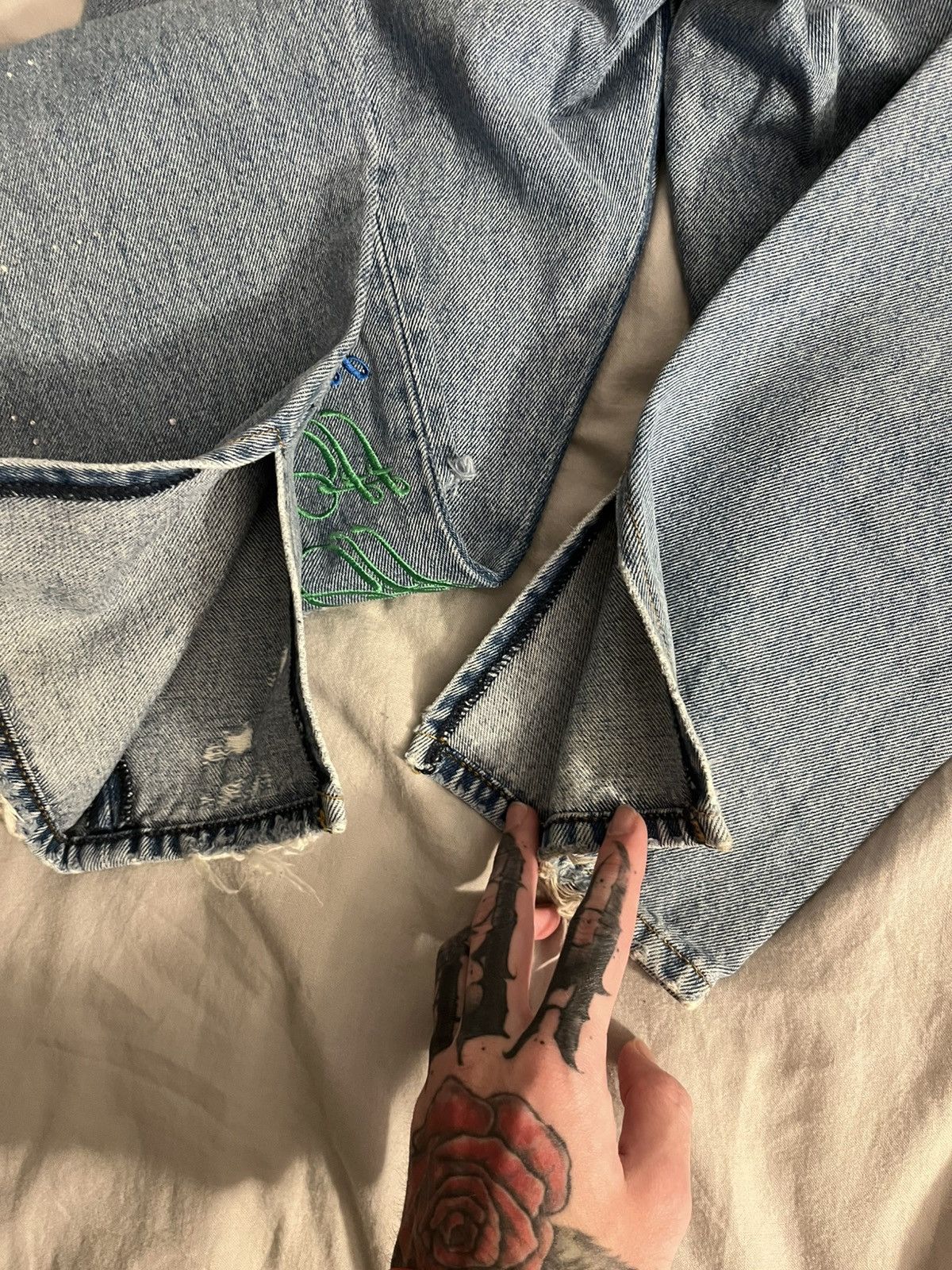 Ev Bravado Ev bravado rhinestone embroidered denim Size US 30 / EU 46 - 18 Thumbnail