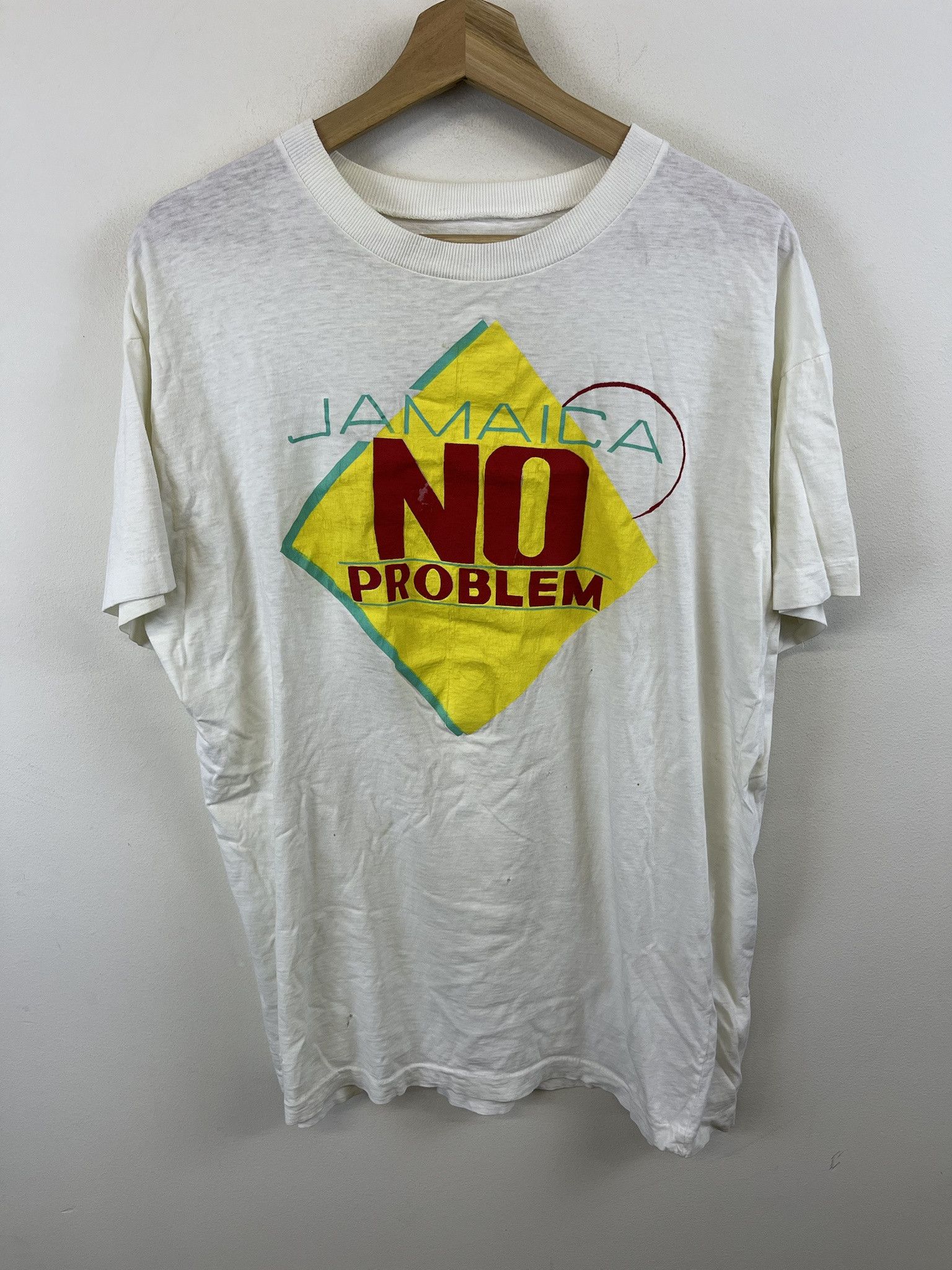 Vacation Vintage 1980s Jamaica No Problem Single Stitch Distressed Tee Size L Size US L / EU 52-54 / 3 - 1 Thumbnail