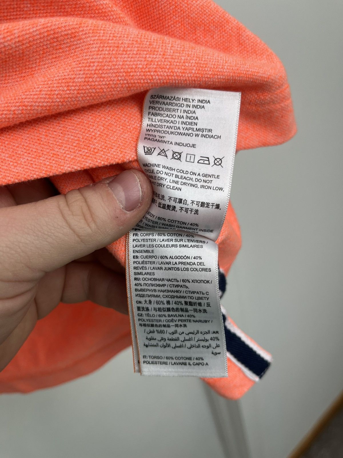Superdry Superdry Contrast Polo Shirt Coral Men's Size 3XL Size US XXL / EU 58 / 5 - 8 Thumbnail