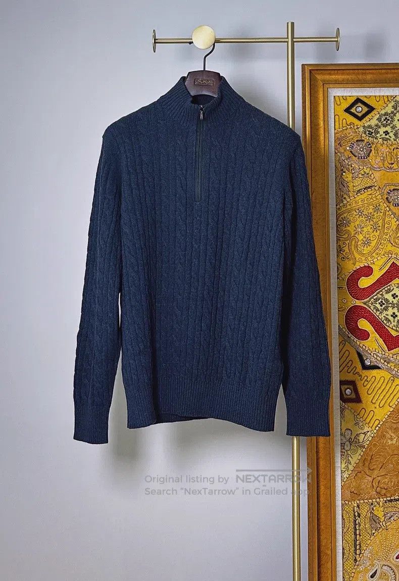 Loro Piana Loro Piana Cashmere Half High Neck Knit Top Size US L / EU 52-54 / 3 - 1 Thumbnail