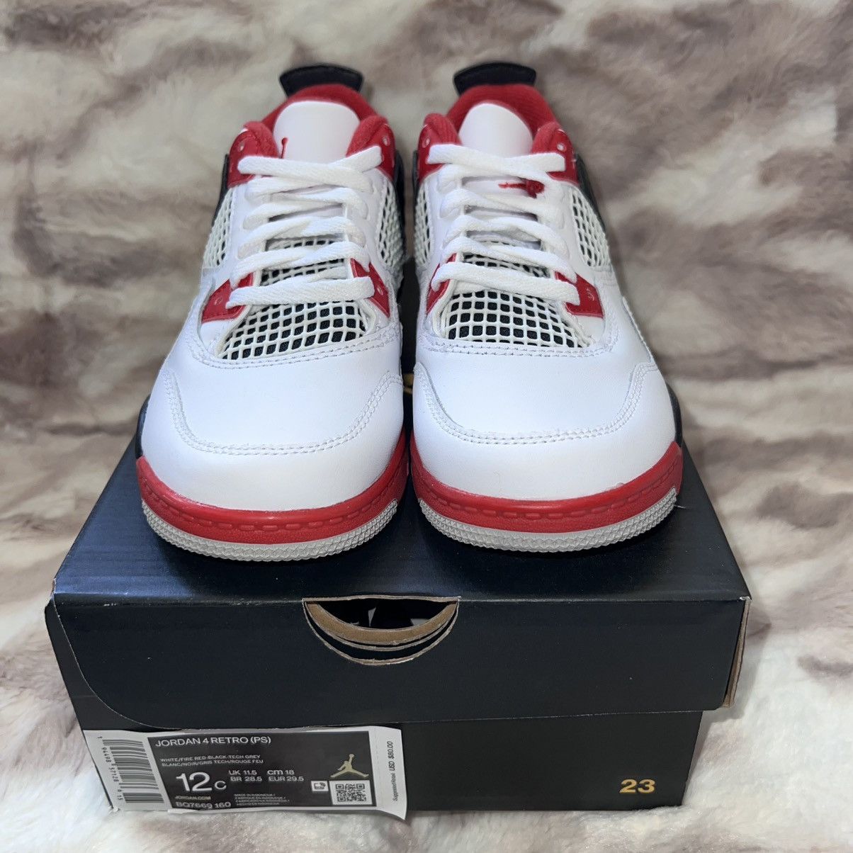 Jordan Brand JORDAN 4 RETRO FIRE RED (2020) (PS) Size US 5 / EU 37 - 4 Thumbnail