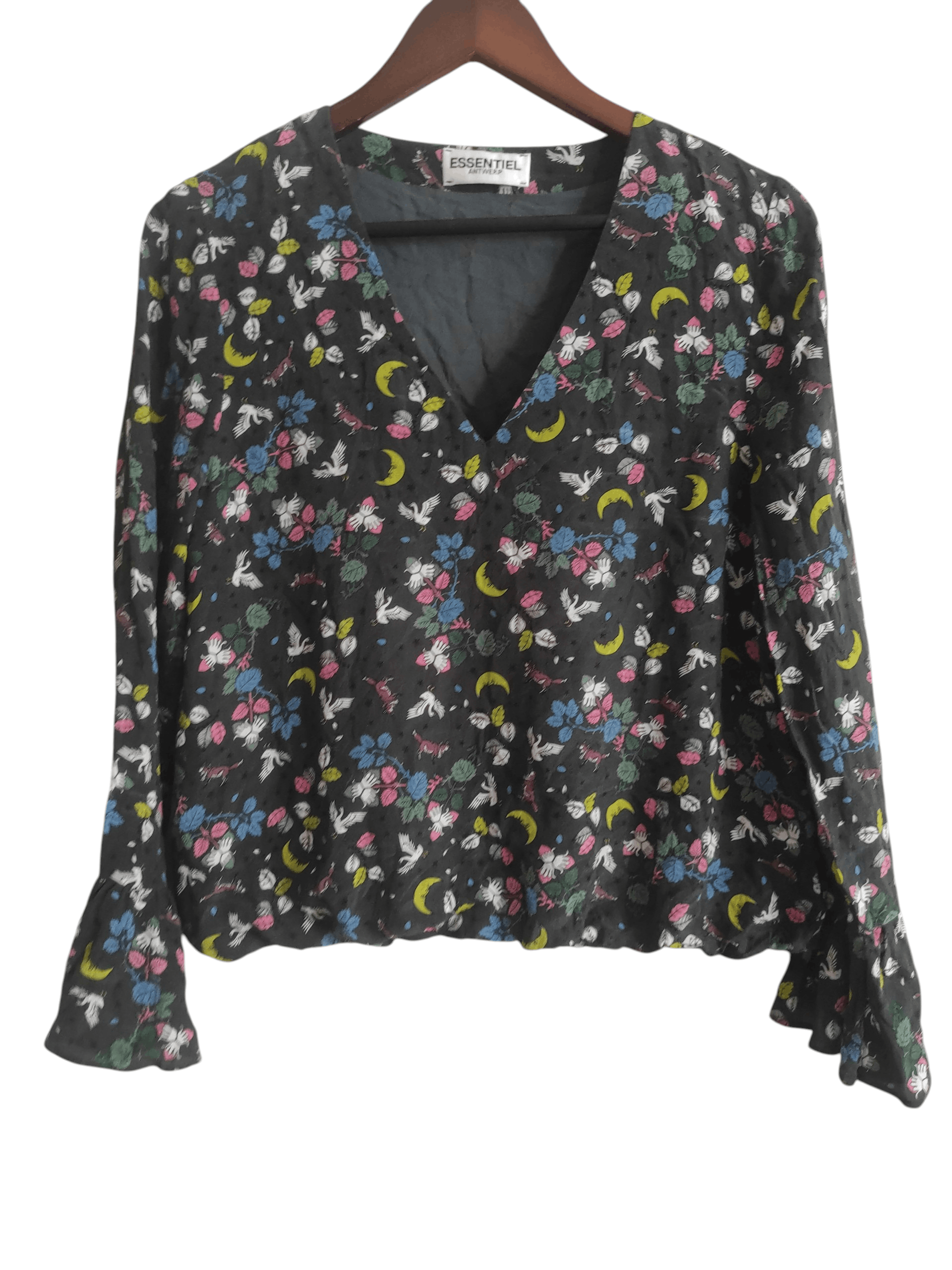 Essentiel Antwerp Essentiel Antwerp Silk Long Sleeve Top Blouse Size M / US 6-8 / IT 42-44 - 1 Thumbnail