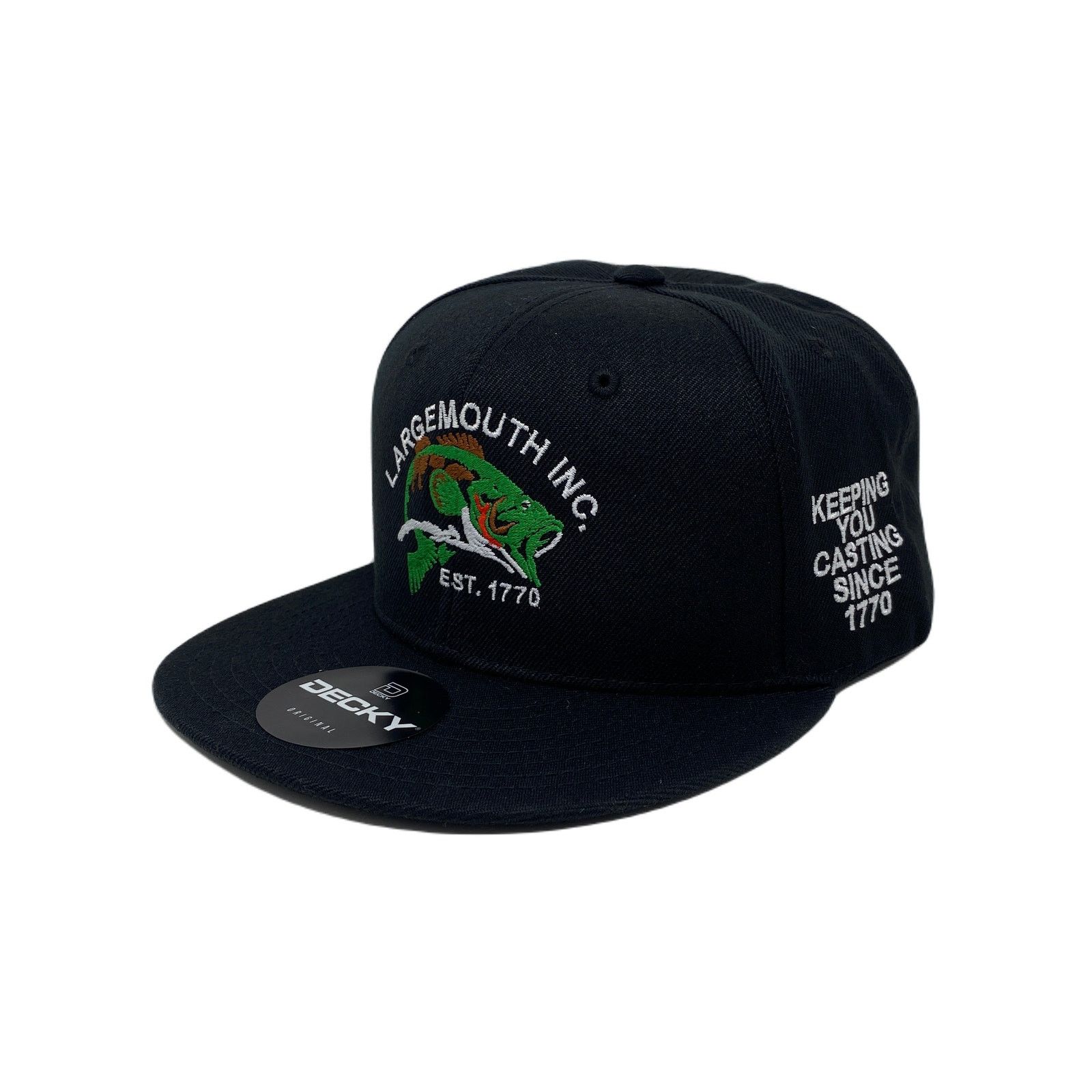 Other Largemouth Bass Lunker Toad Hog Snapback Hat All Black Size ONE SIZE - 2 Thumbnail