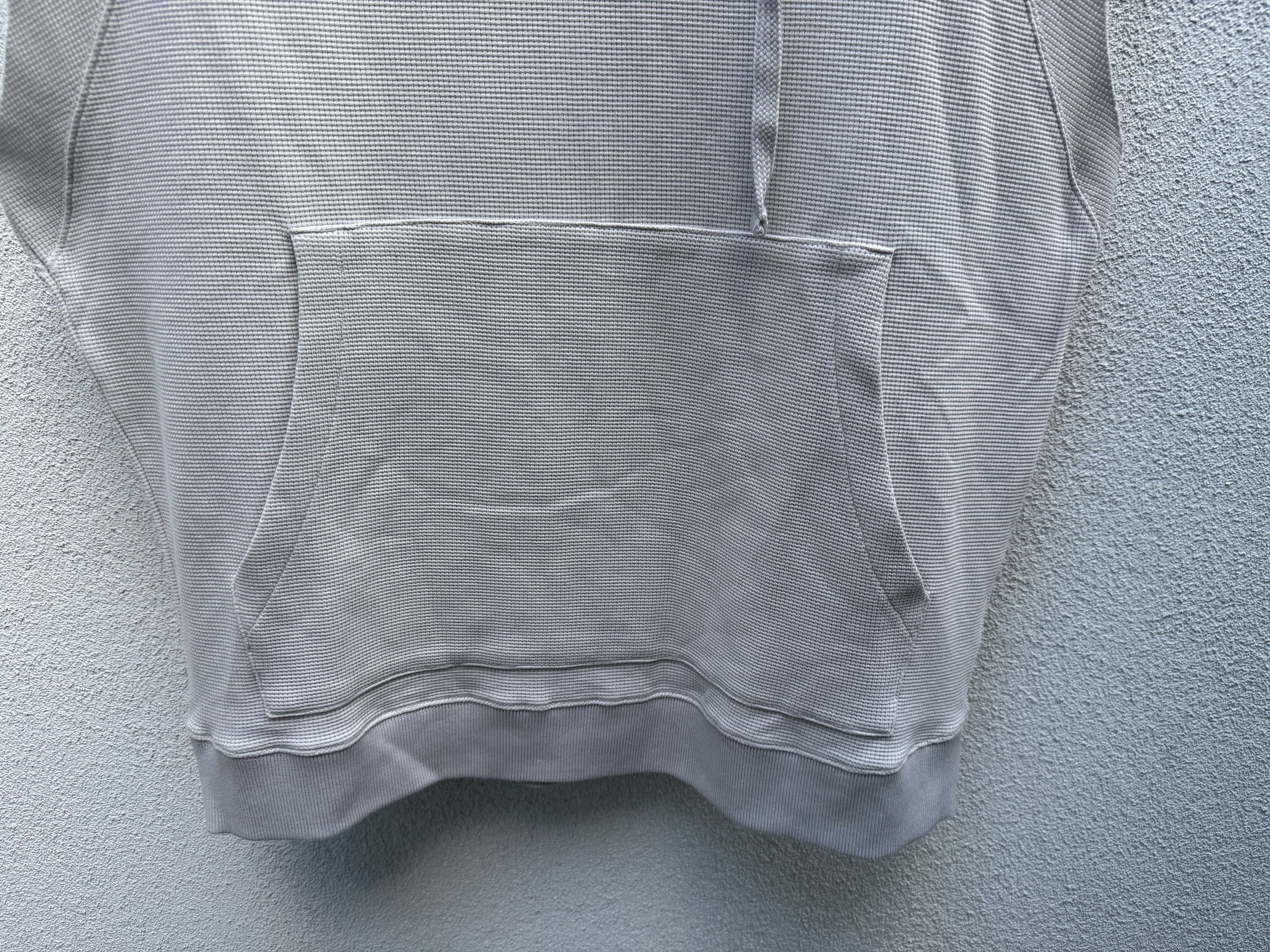 Thom Krom Thom Krom Sand Beige Raw-Cut Ribbed-Knit Sleeveless Hoodie M Size US M / EU 48-50 / 2 - 9 Thumbnail