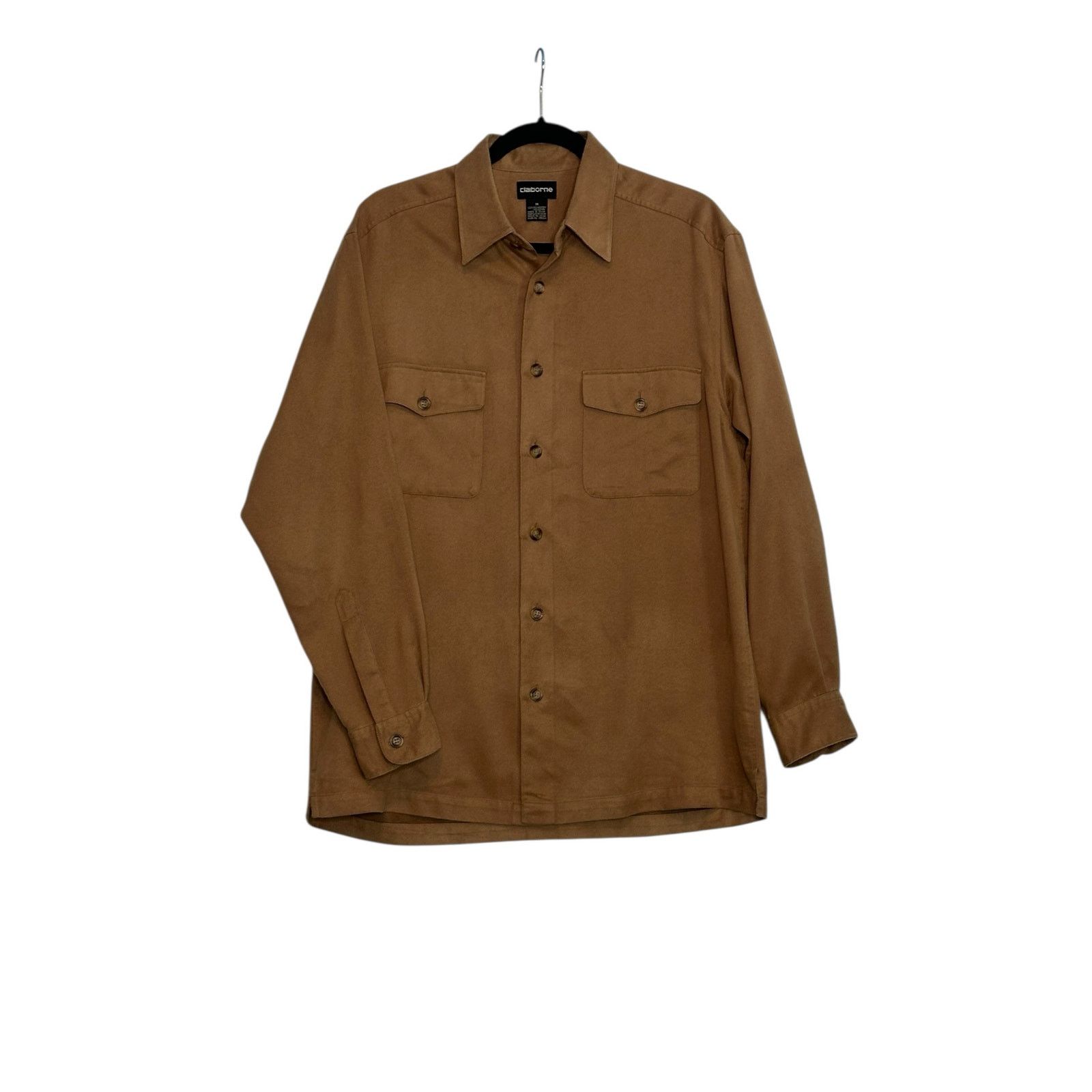 Liz Claiborne Claiborne brown long sleeves worker shirt size medium Size US L / EU 52-54 / 3 - 6 Thumbnail
