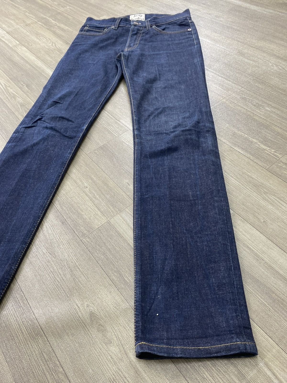 Acne Studios Luxury Acne Studios Ace Raw Gothic Skinny Blue Jeans Size US 27 - 5 Thumbnail