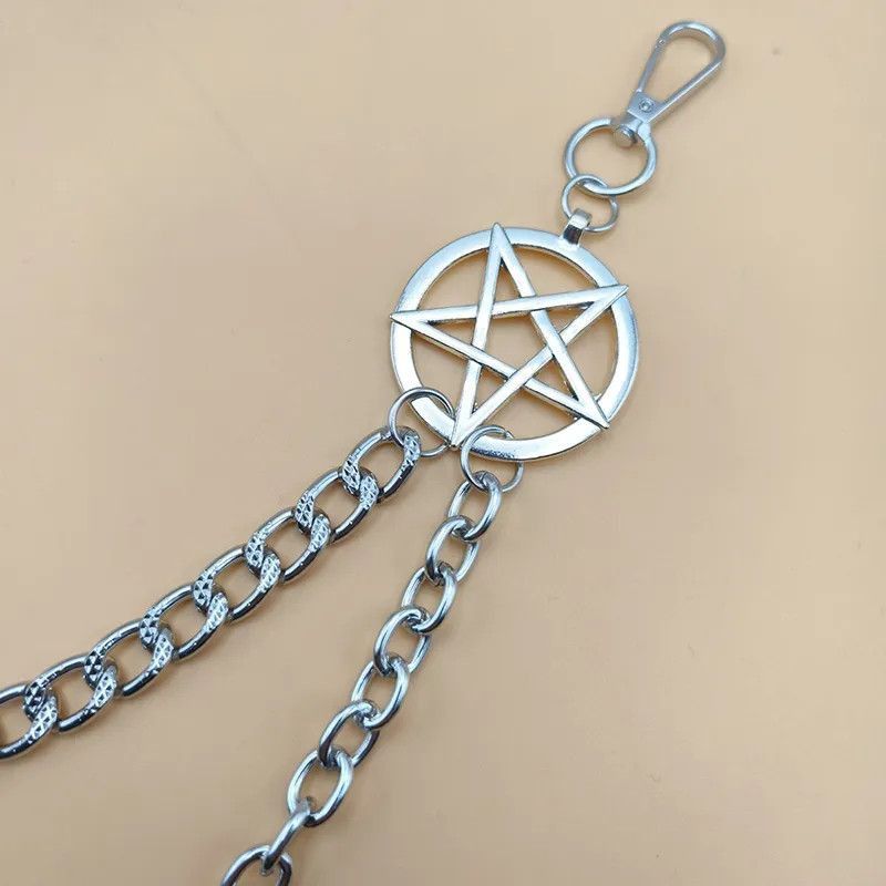 Jewelry Double-Layered Pentagram Wallet Waist Pants Key Chain Size ONE SIZE - 2 Thumbnail