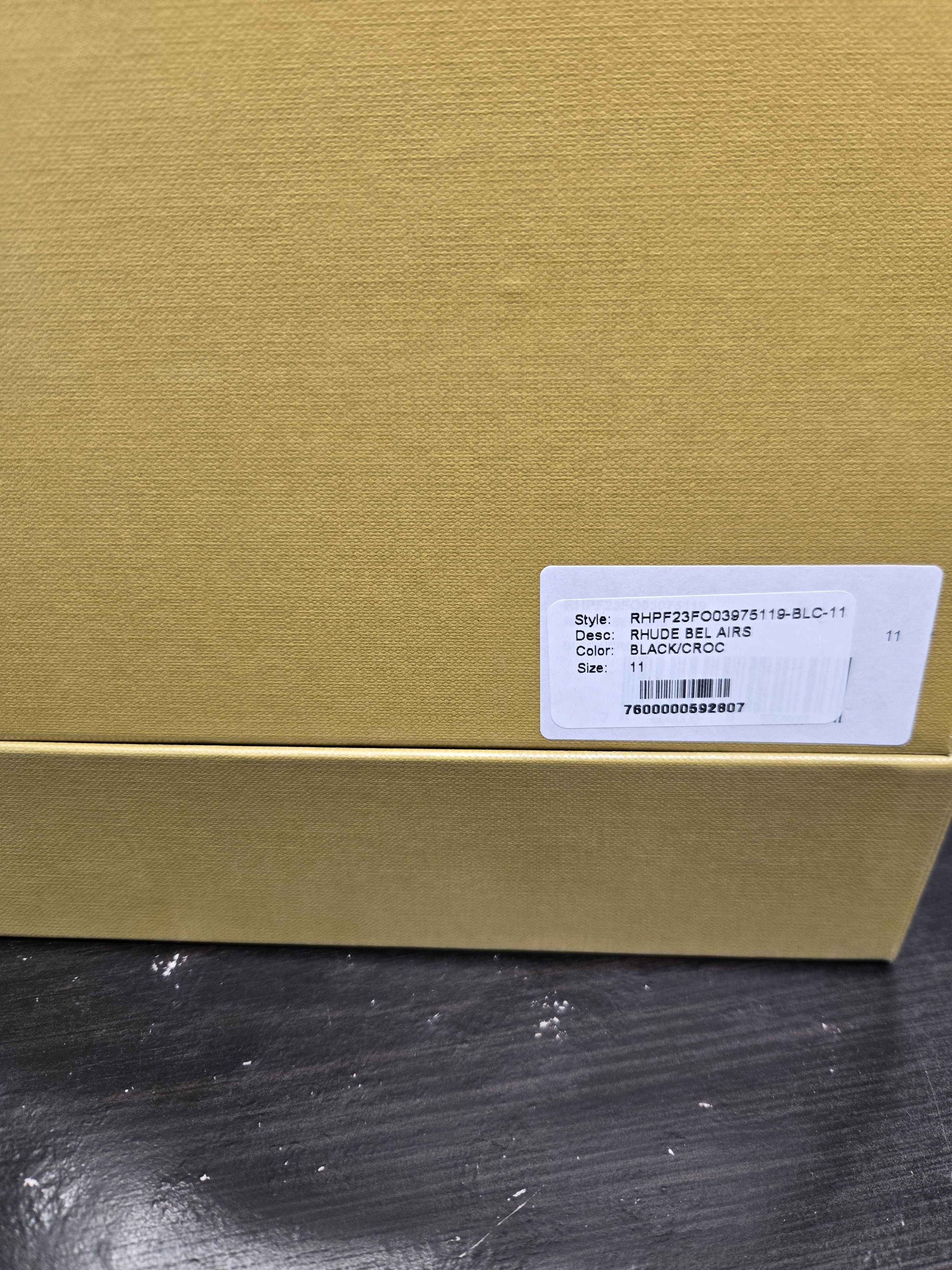 Rhude Rhude Bel Air Black/Croc Size US 11 / EU 44 - 10 Thumbnail
