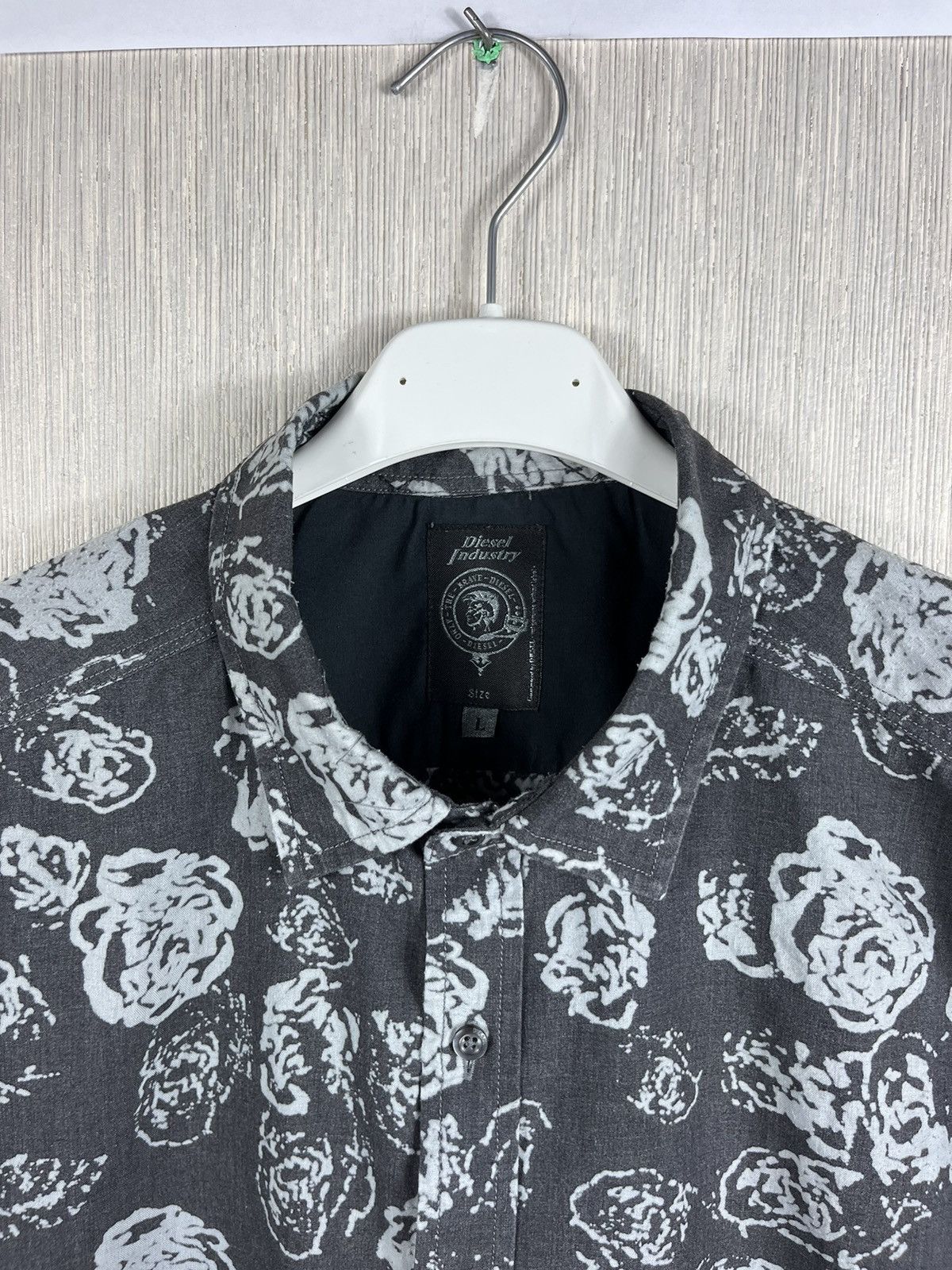Diesel × Vintage Vintage archive Diesel Industries roses full print y2k shirt Size US L / EU 52-54 / 3 - 7 Thumbnail