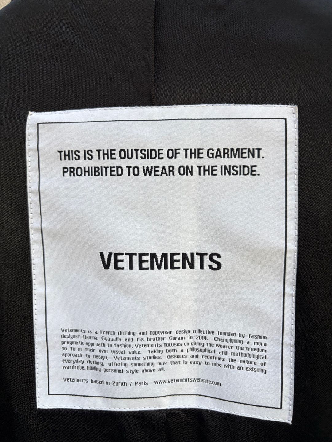 Vetements Vetements 19 Archive Inside Out Blazer Jacket Size US S / EU 44-46 / 1 - 9 Thumbnail