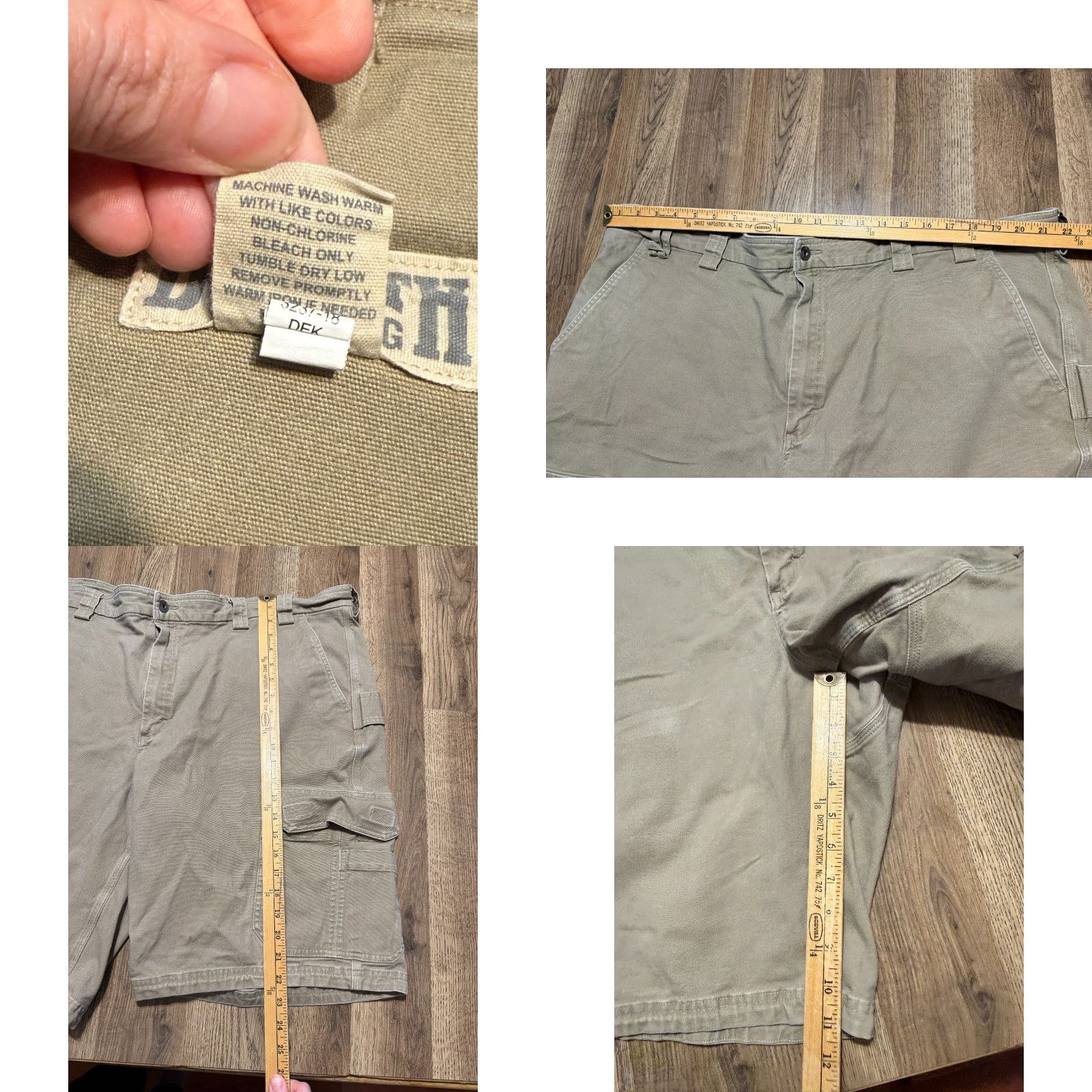 CO Duluth Trading Co Shorts Cargo Pockets Brown Size 48 Men Flex Fire Hose Outdoor Workwear Pants Mens Size US 32 / EU 48 - 8 Thumbnail