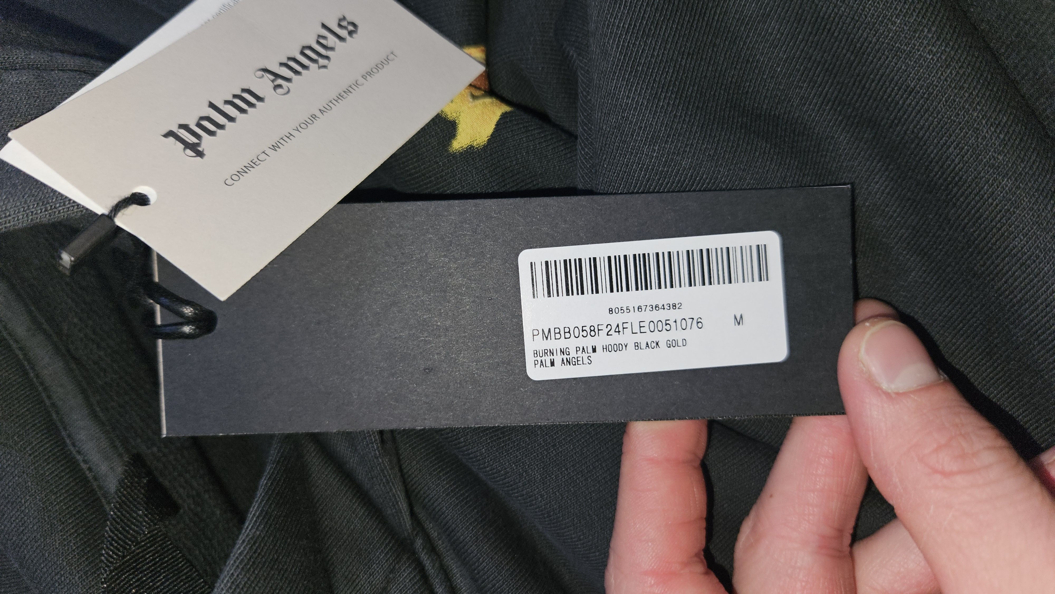 Palm Angels Palm Angels Burning Palm Hoody Black Gold Size US M / EU 48-50 / 2 - 9 Thumbnail