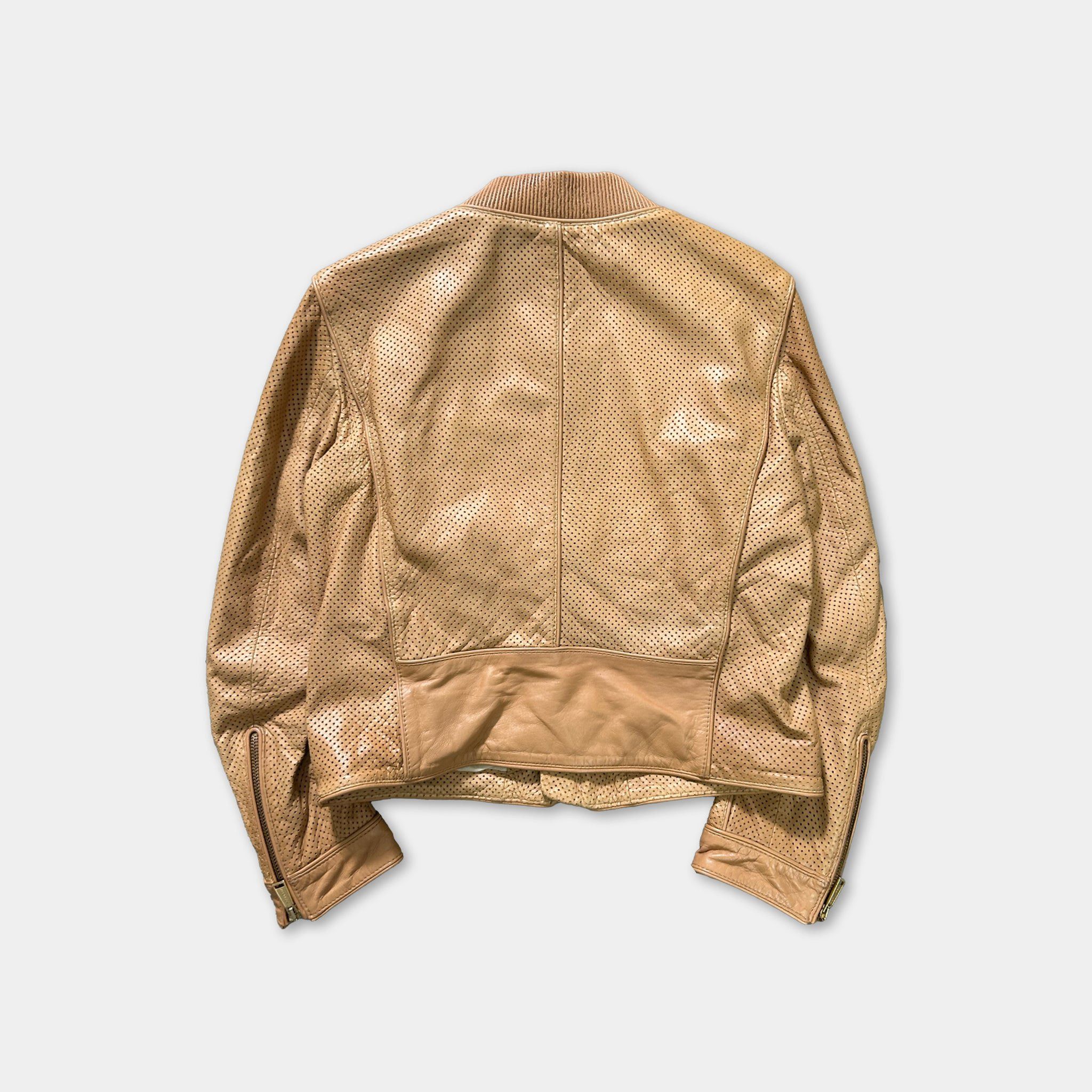 Dsquared2 Dsquared2 Embossed Cropped Leather Jacket Size US S / EU 44-46 / 1 - 5 Thumbnail