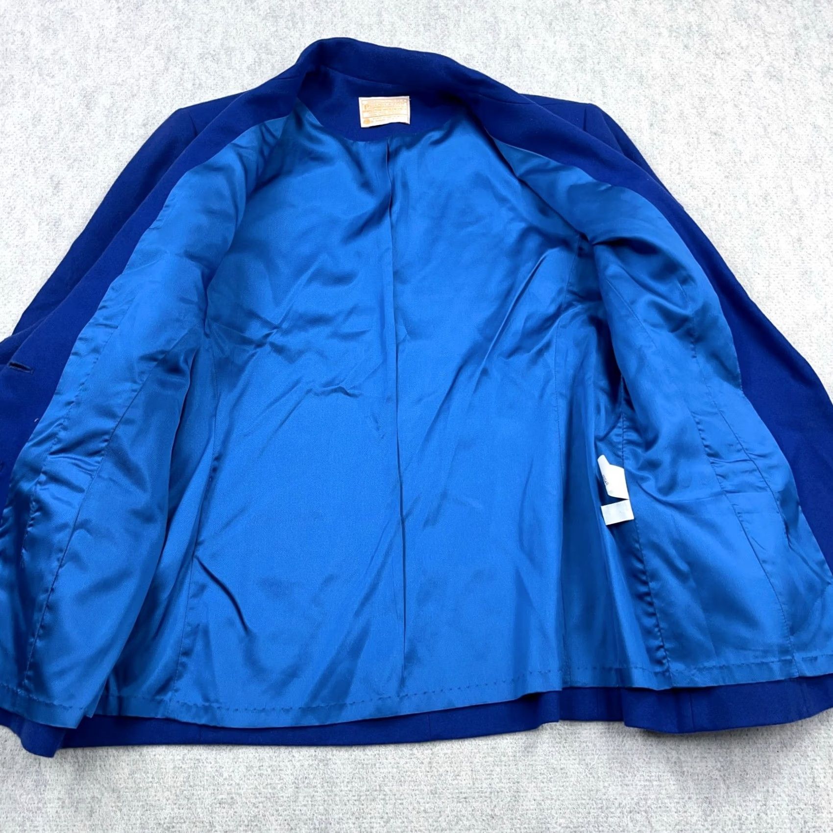 Pendleton VINTAGE Pendleton Blazer Jacket Women 10 Royal Blue Wool Sport Coat USA 80s 90s Size L / US 10 / IT 46 - 6 Thumbnail